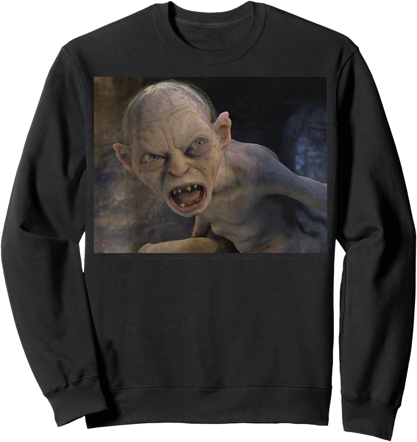 The Lord of The Rings Gollum Yell Portrait Sweatshirt - Sweatshirt | Black