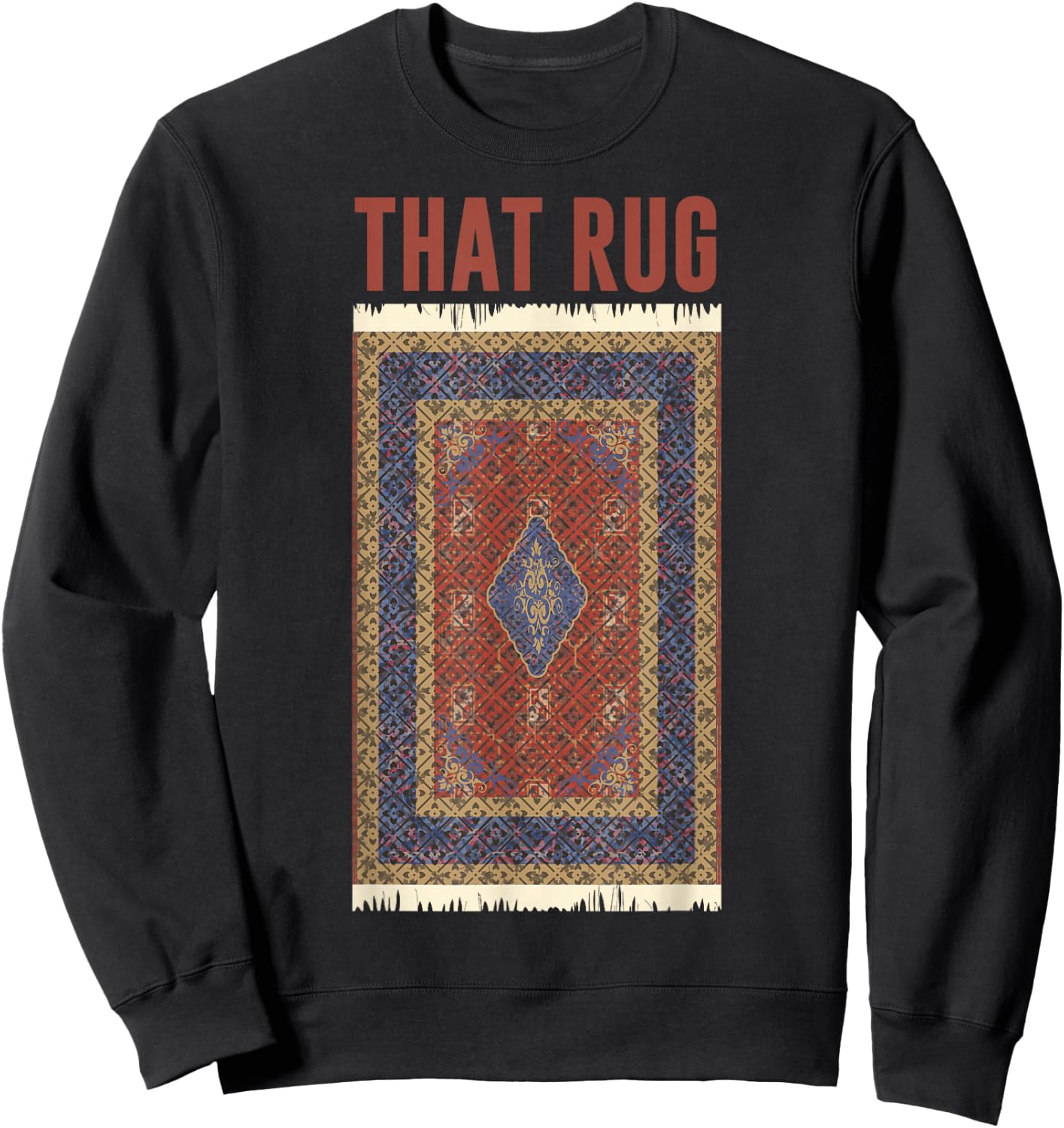 The Big Lebowski That Rug Portrait Graphic Sweatshirt - Sweatshirt | Black