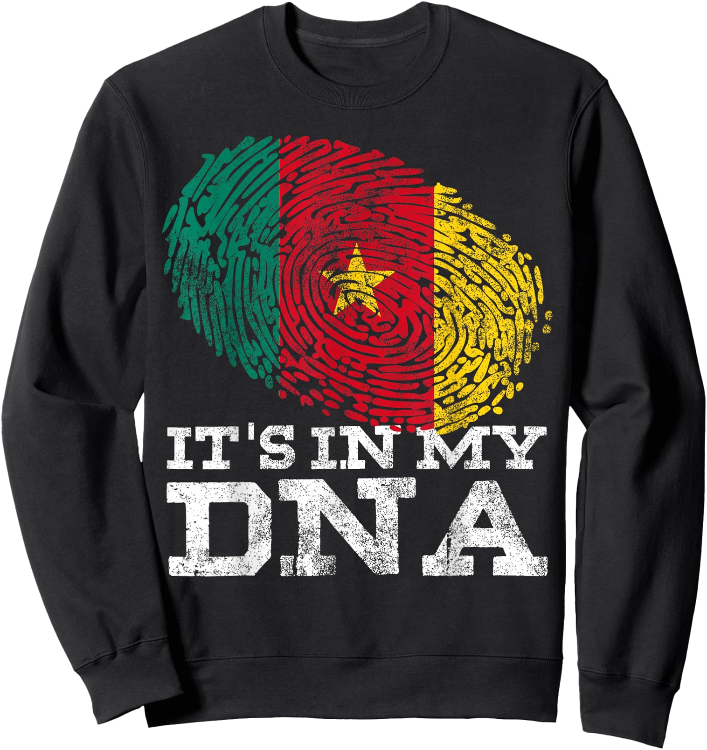 It's in My DNA Cameroonian Gifts African Cool Cameroon Flag Sweatshirt - Sweatshirt | Black