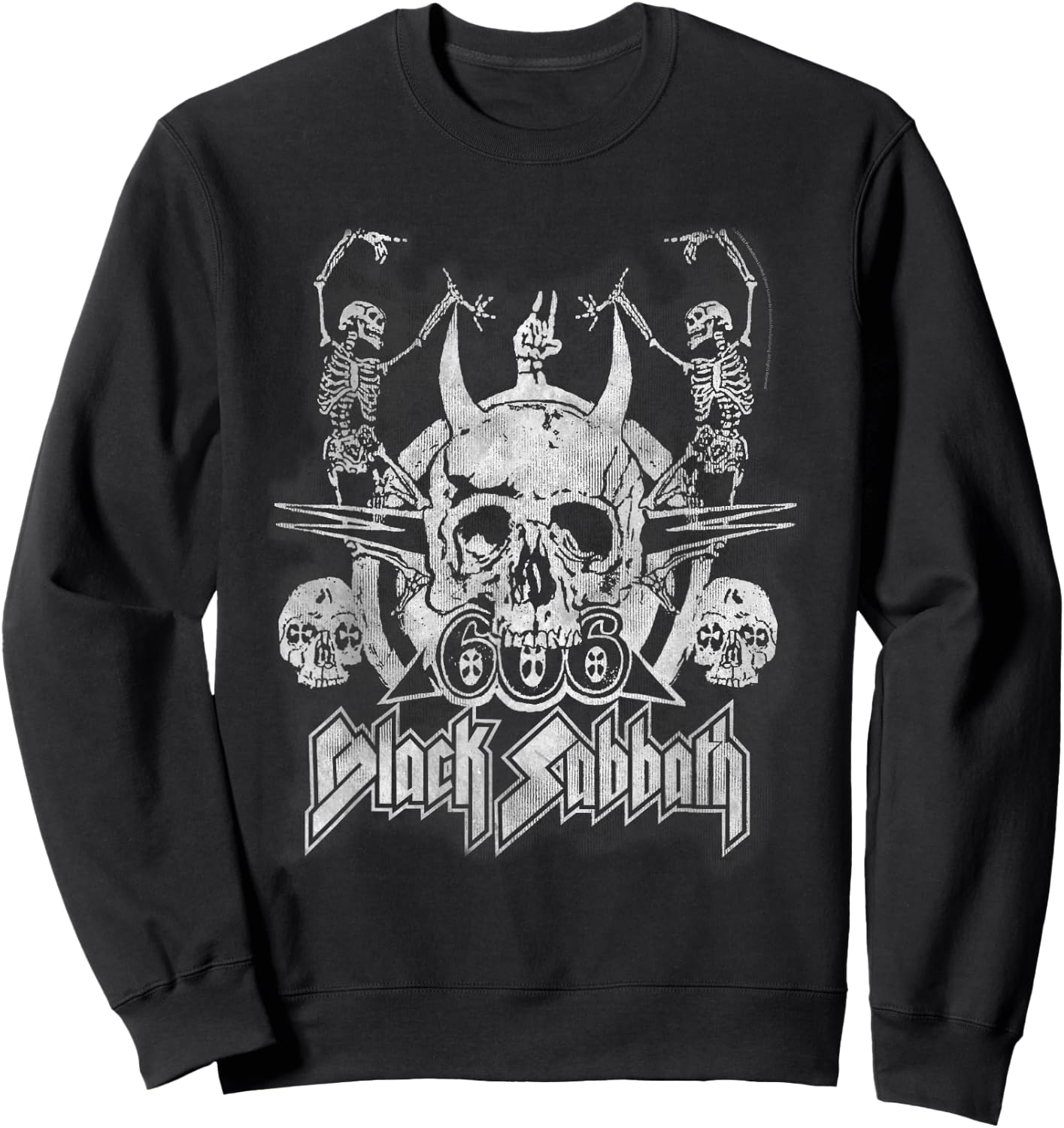 Black Sabbath Official Vintage Dancing Skeletons Sweatshirt - Sweatshirt | Black