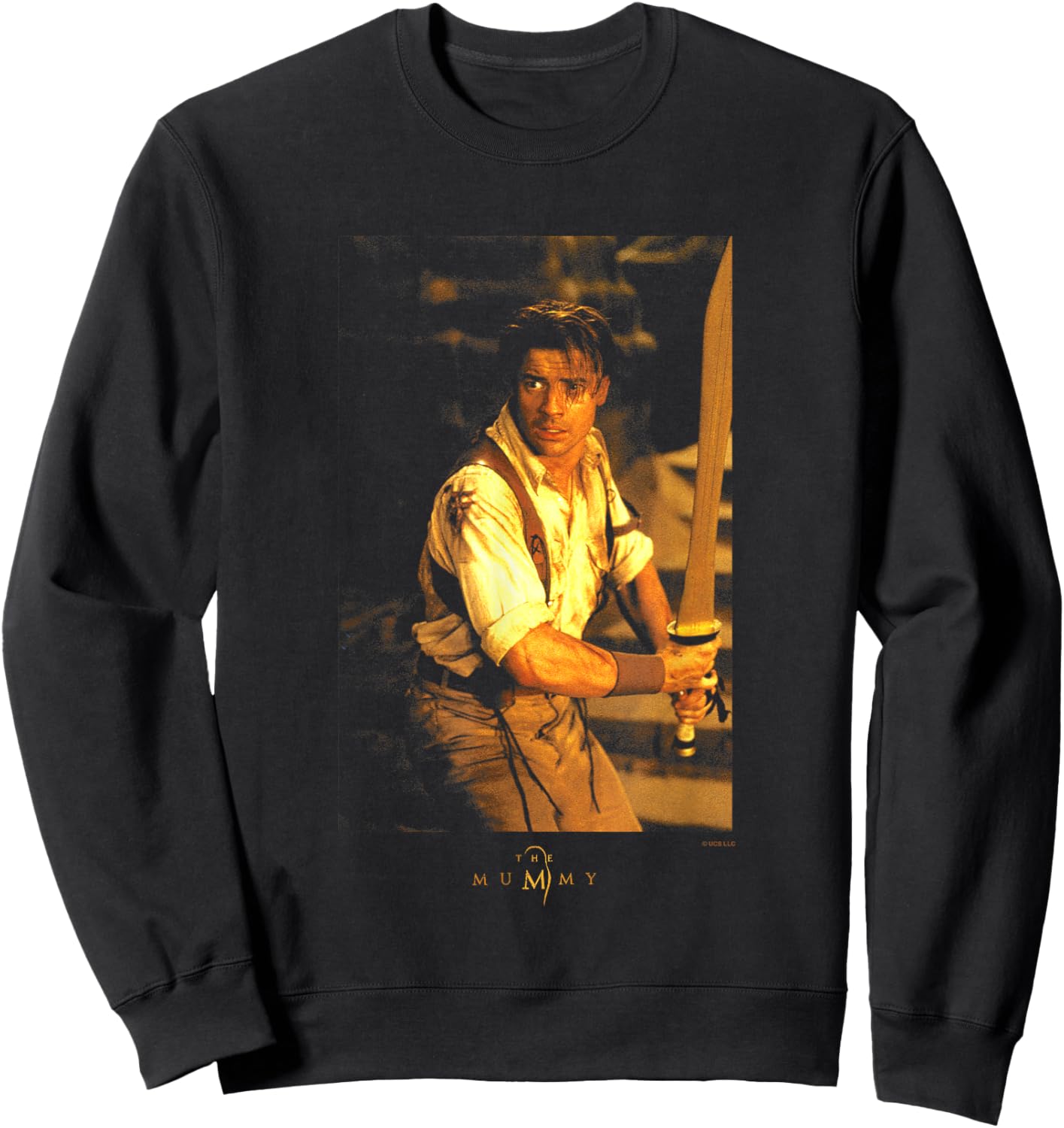 The Mummy Rick O'Connell Wielding Sword Poster Sweatshirt - Sweatshirt | Black