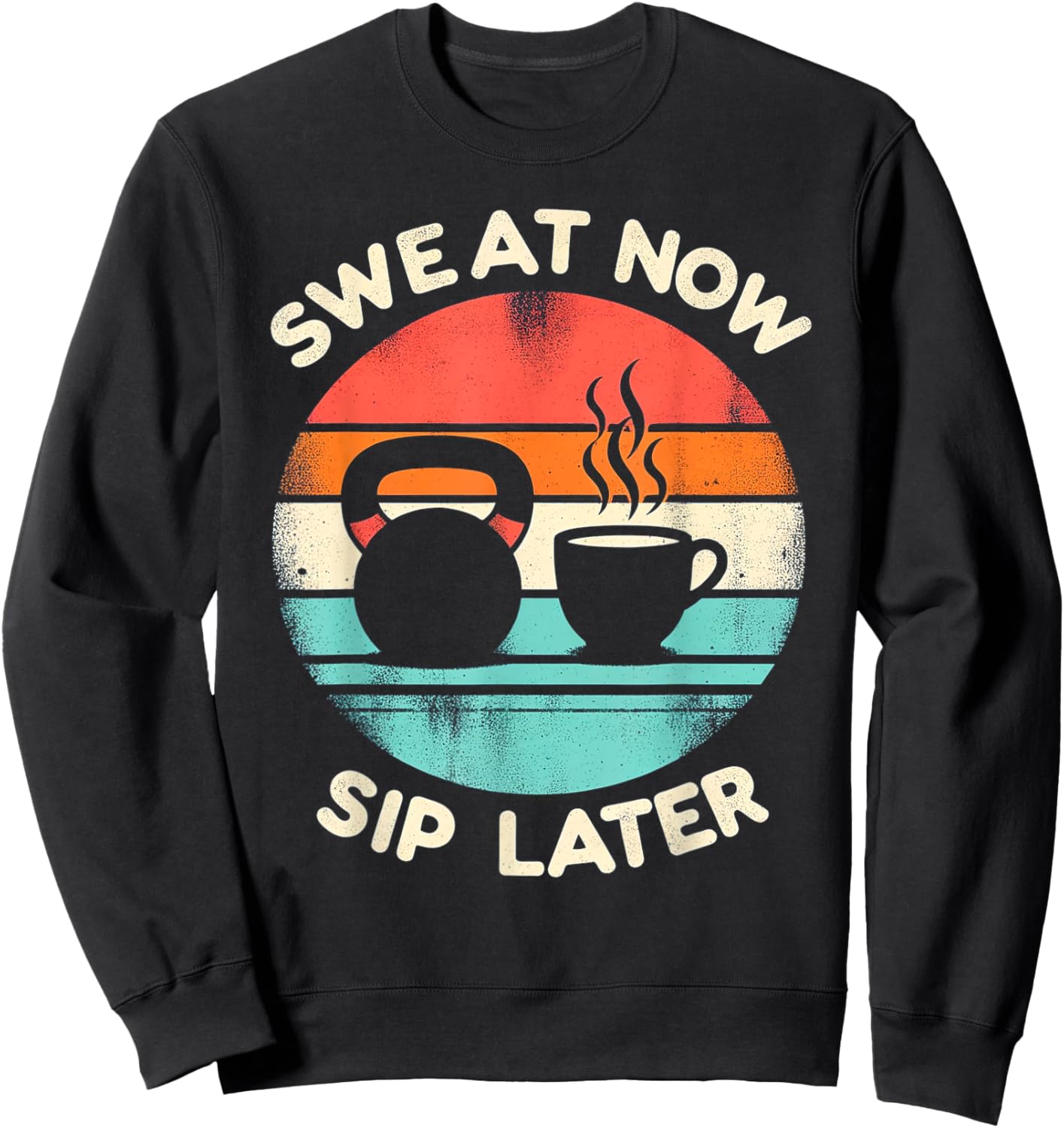 Workout Coffee Lover: Kettlebell & Espresso Enthusiast Gym Sweatshirt - Sweatshirt | Black