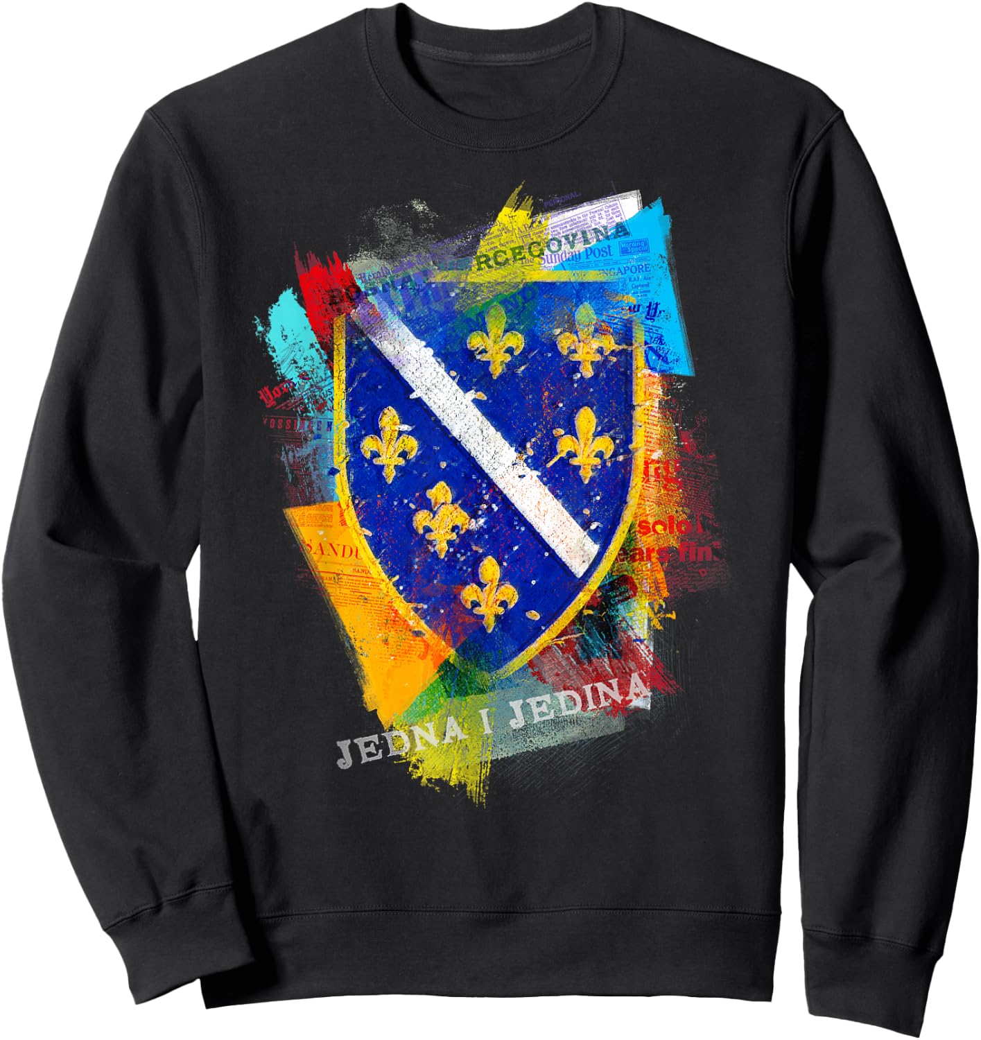 Bosnian Coat of Arms - For All Bosnian Sweatshirt - Sweatshirt | Black