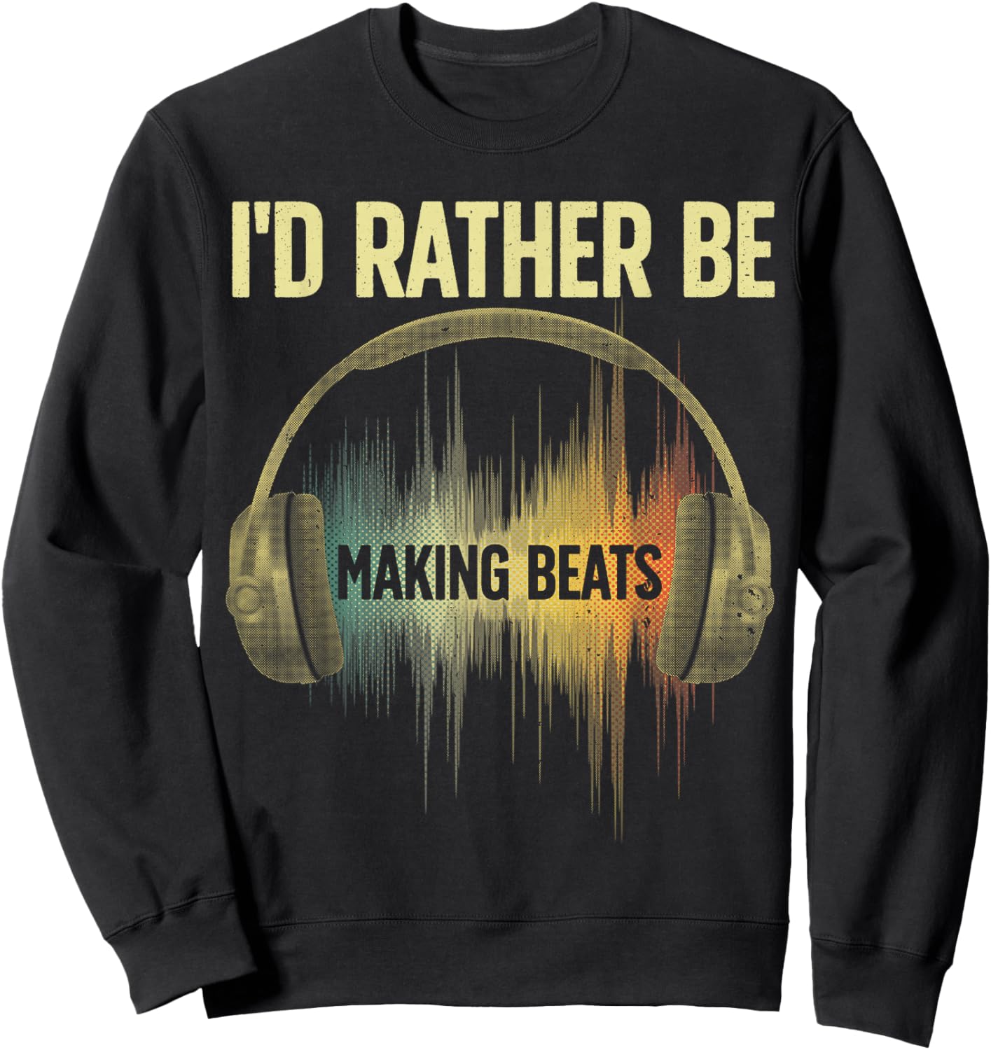 Cool Music Producer Art Women Disc Jockey Beat Maker Sweatshirt - Sweatshirt | Black