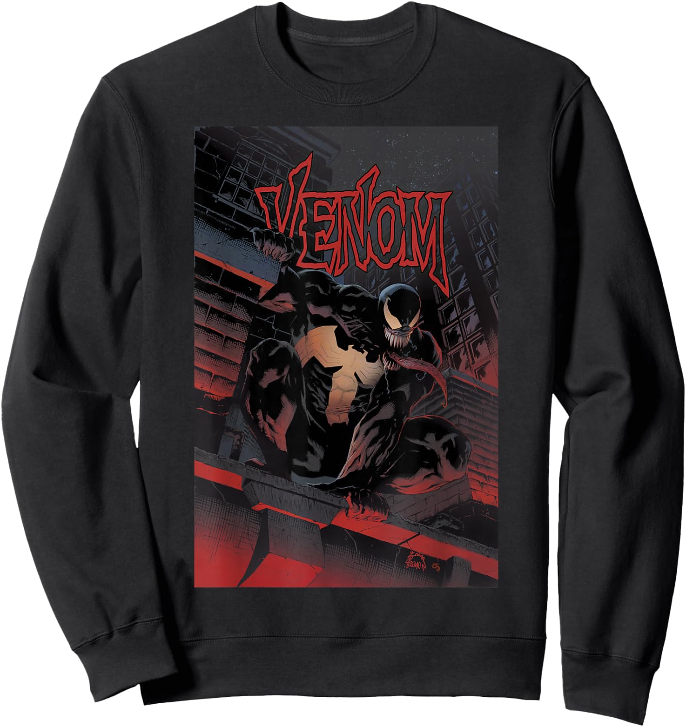 Marvel Comixology Venom Issue# 11 Comic Book Cover Sweatshirt - Sweatshirt | Black
