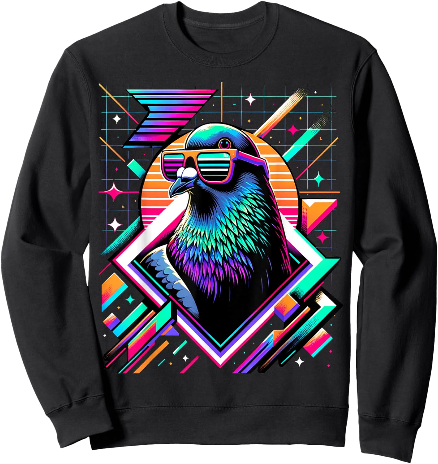 and Kids Vintage Retro Pigeon Lover Sweatshirt - Sweatshirt | Black