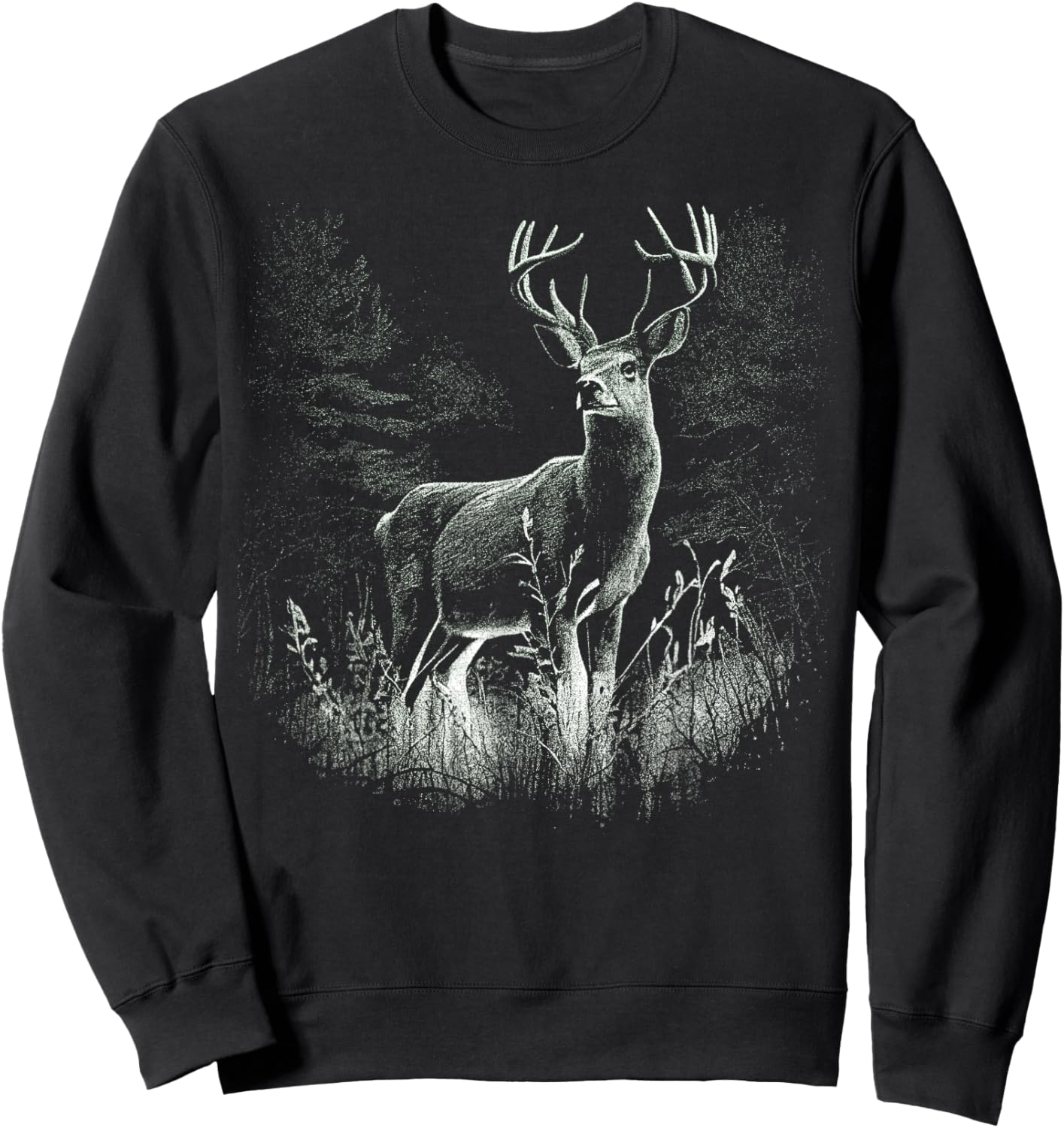 Deer Forest Nature Lover Stag Hunting Hunter Sweatshirt - Sweatshirt | Black