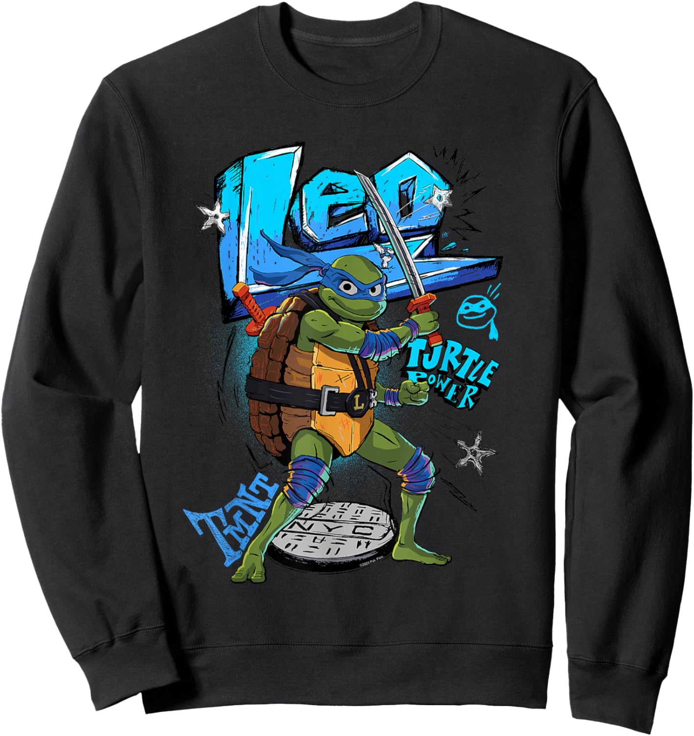 Teenage Mutant Ninja Turtles: Mutant Mayhem Leo Turtle Power Sweatshirt - Sweatshirt | Black