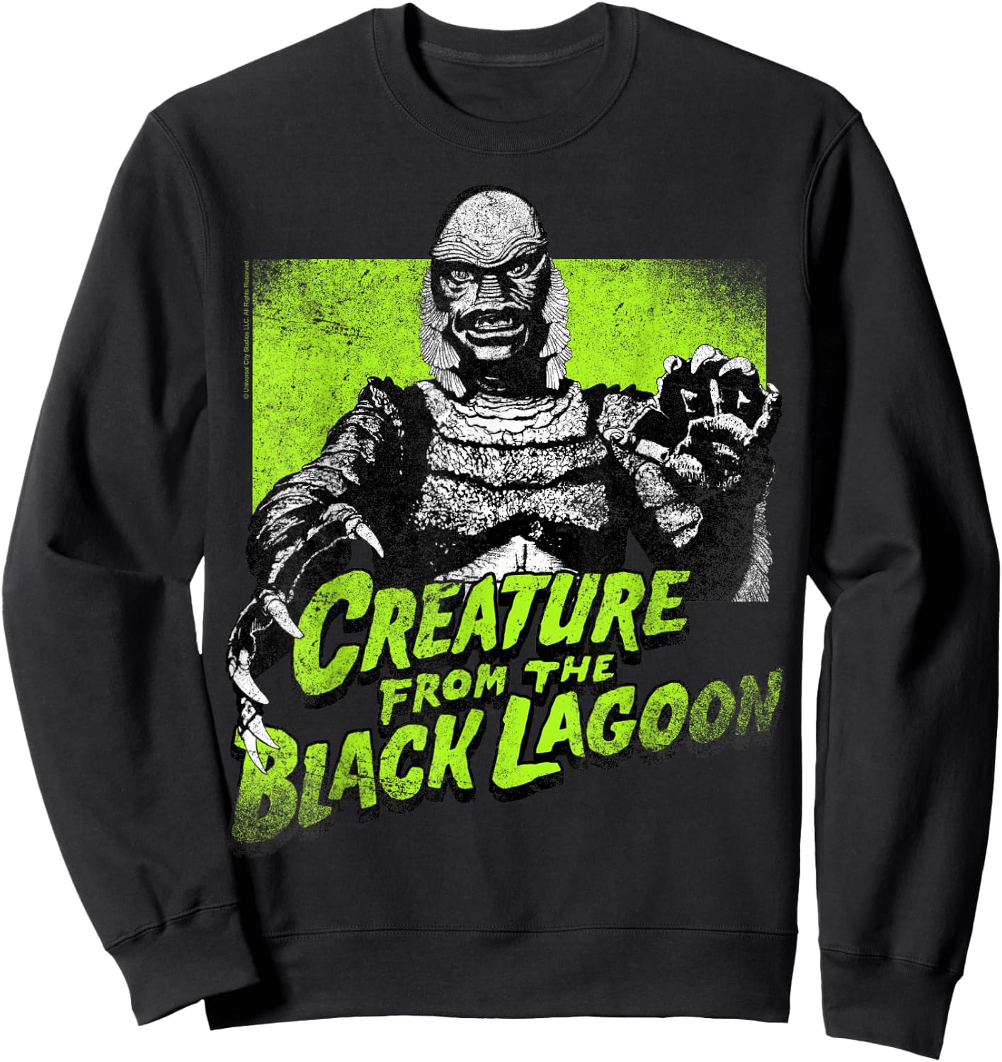 Universal Monsters Creature From The Black Lagoon Green Sweatshirt - Sweatshirt | Black