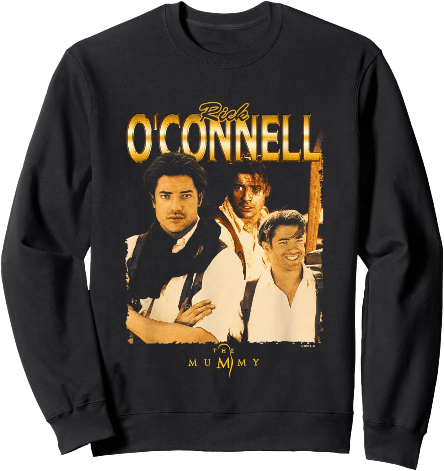 The Mummy Rick O'Connell Multi Poses Vintage Poster Sweatshirt - Sweatshirt | Black