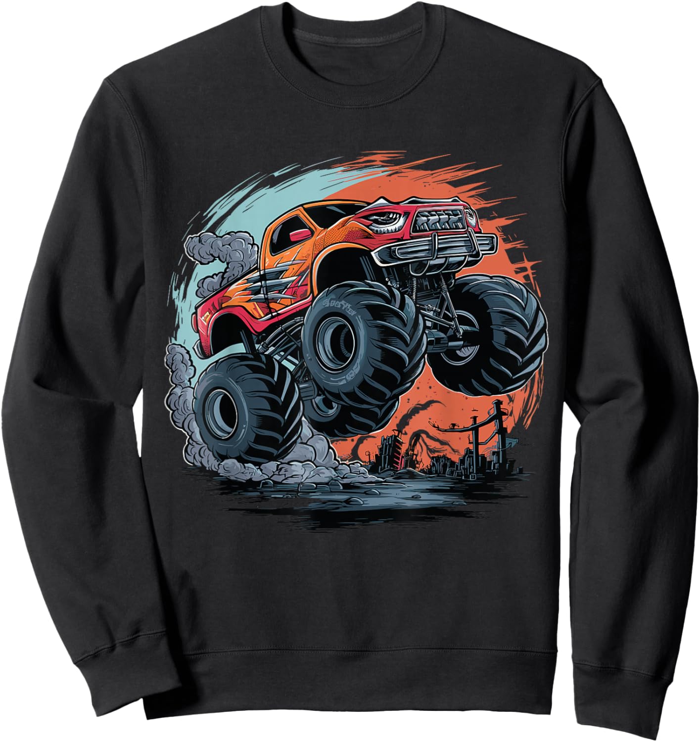 Monster Truck for toddlers Youth & Adults Sweatshirt - Sweatshirt | Black