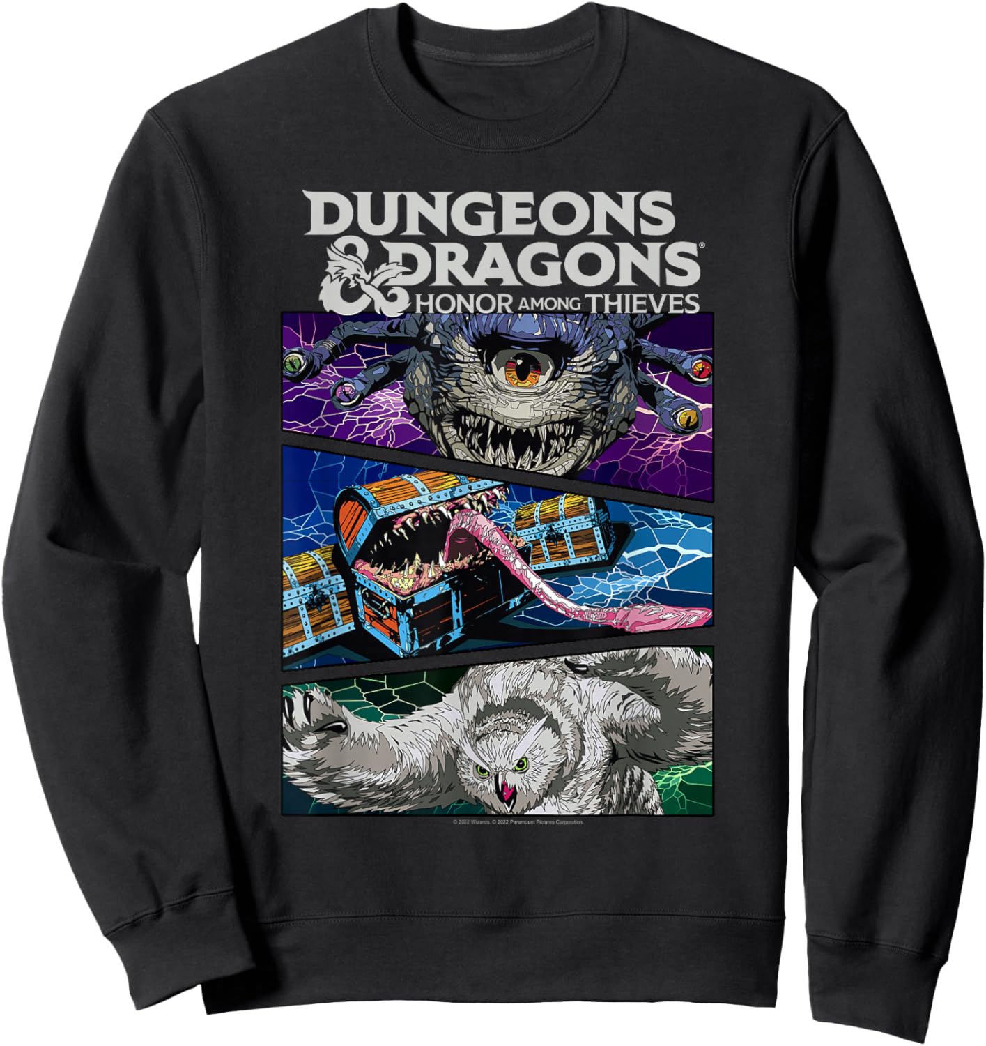 Dungeons & Dragons: Honor Among Thieves Monster Panel Stack Sweatshirt - Sweatshirt | Black