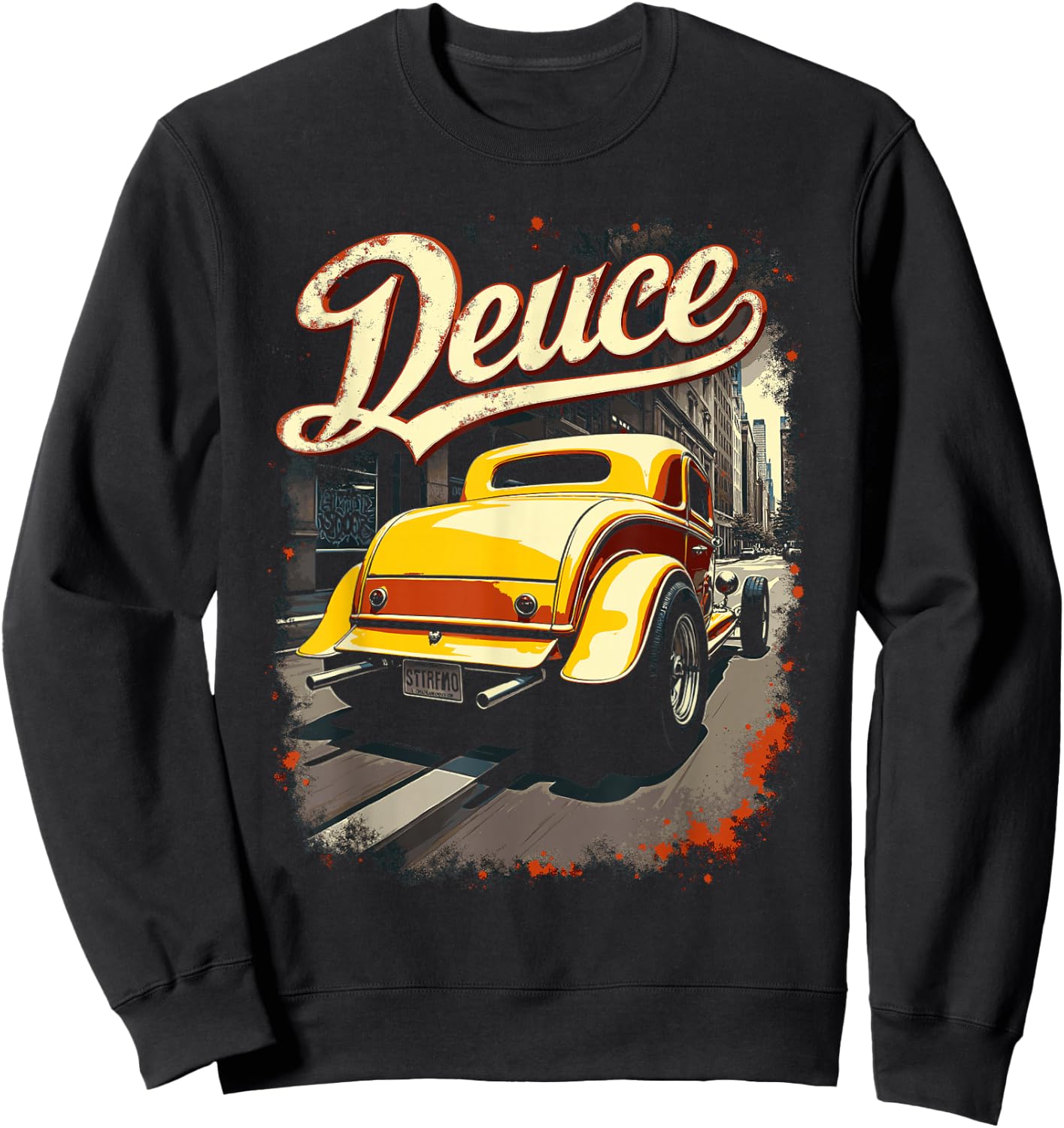 32 Deuce Coupe American Classic 3 Window Deuce Coupe Hot Rod Sweatshirt - Sweatshirt | Black