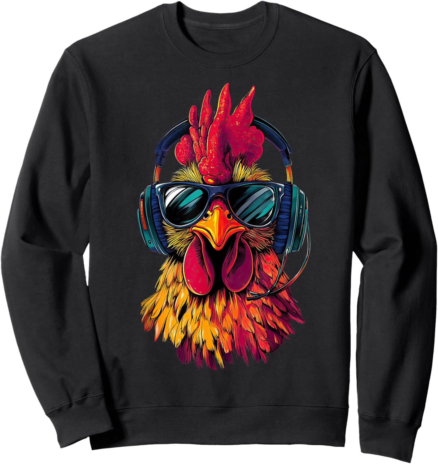 Funny Chicken cool Graffiti Urban art street Sweatshirt - Sweatshirt | Black