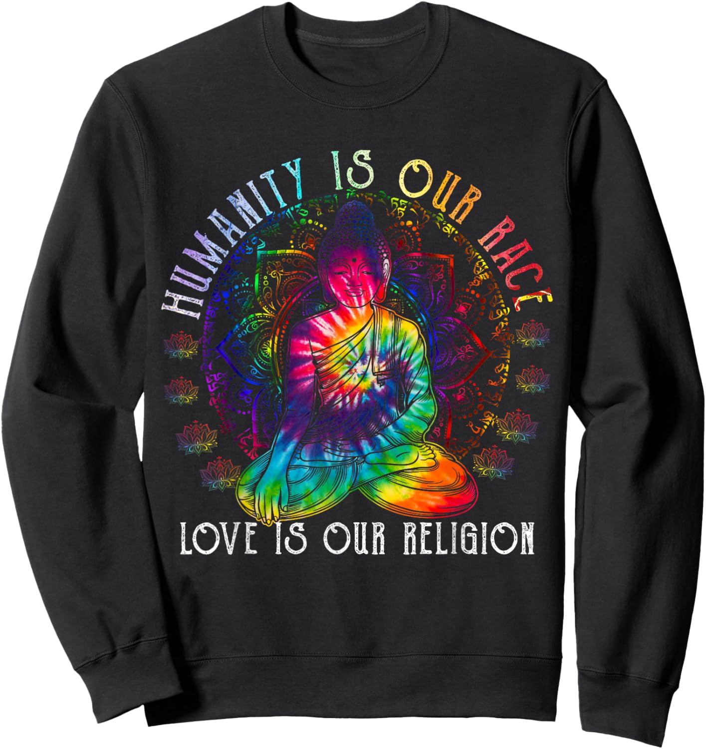 Buddha Shirt Buddhism Zen Buddhist Religion Love Gifts Sweatshirt - Sweatshirt | Black