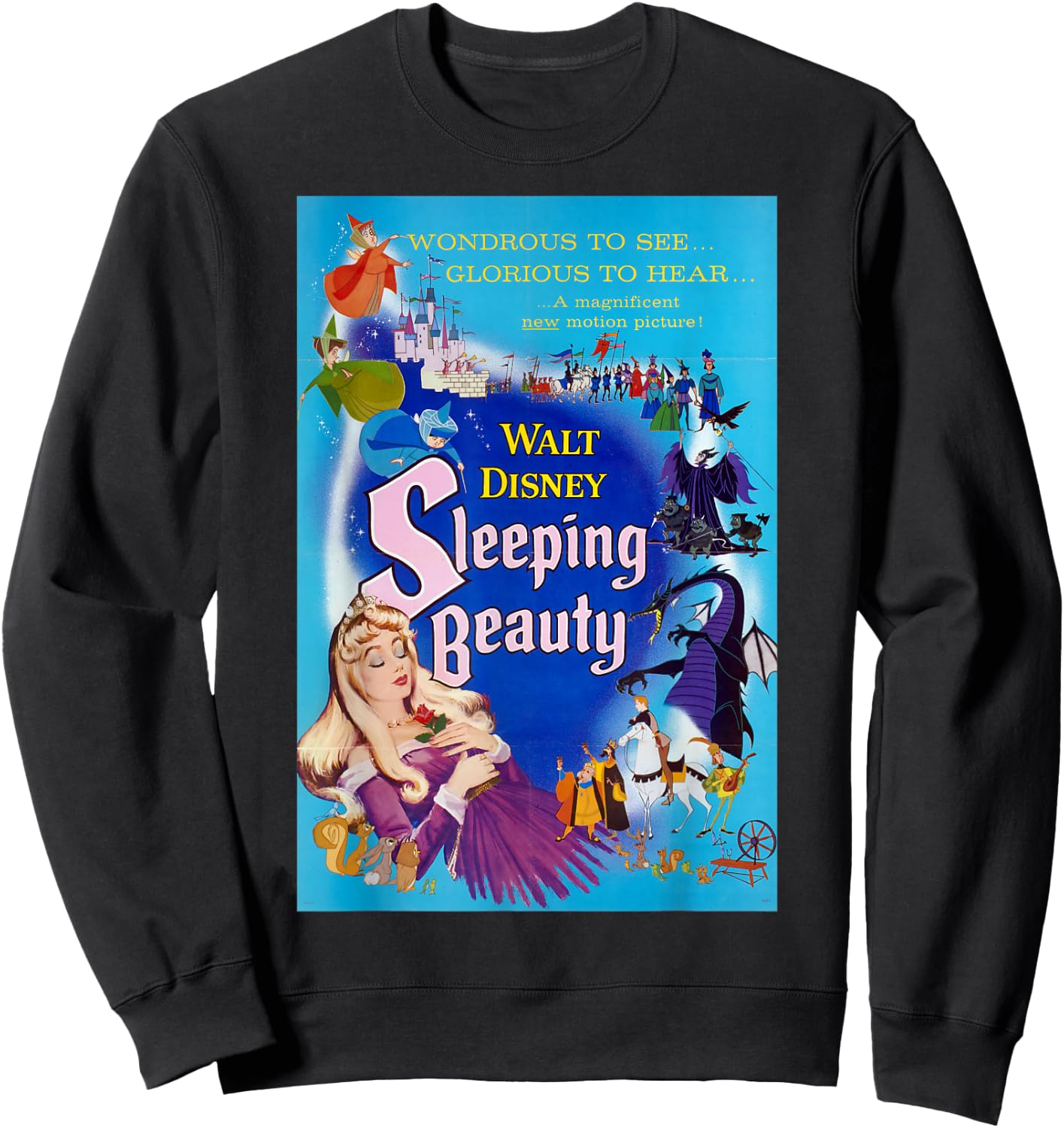 Disney Sleeping Beauty Classic Poster Sweatshirt - Sweatshirt | Black