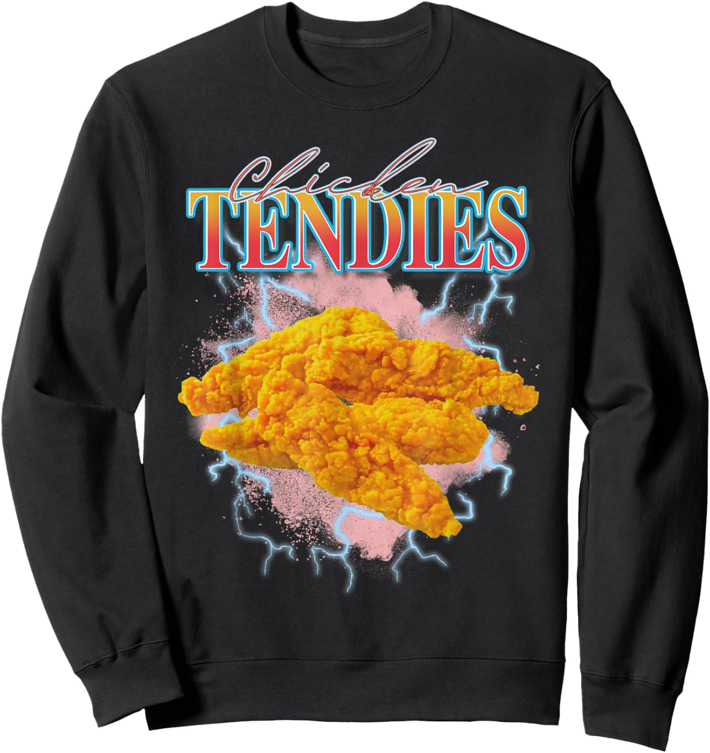 Chicken Tendies Heavy Metal World Tour Hardcore Music Sweatshirt - Sweatshirt | Black