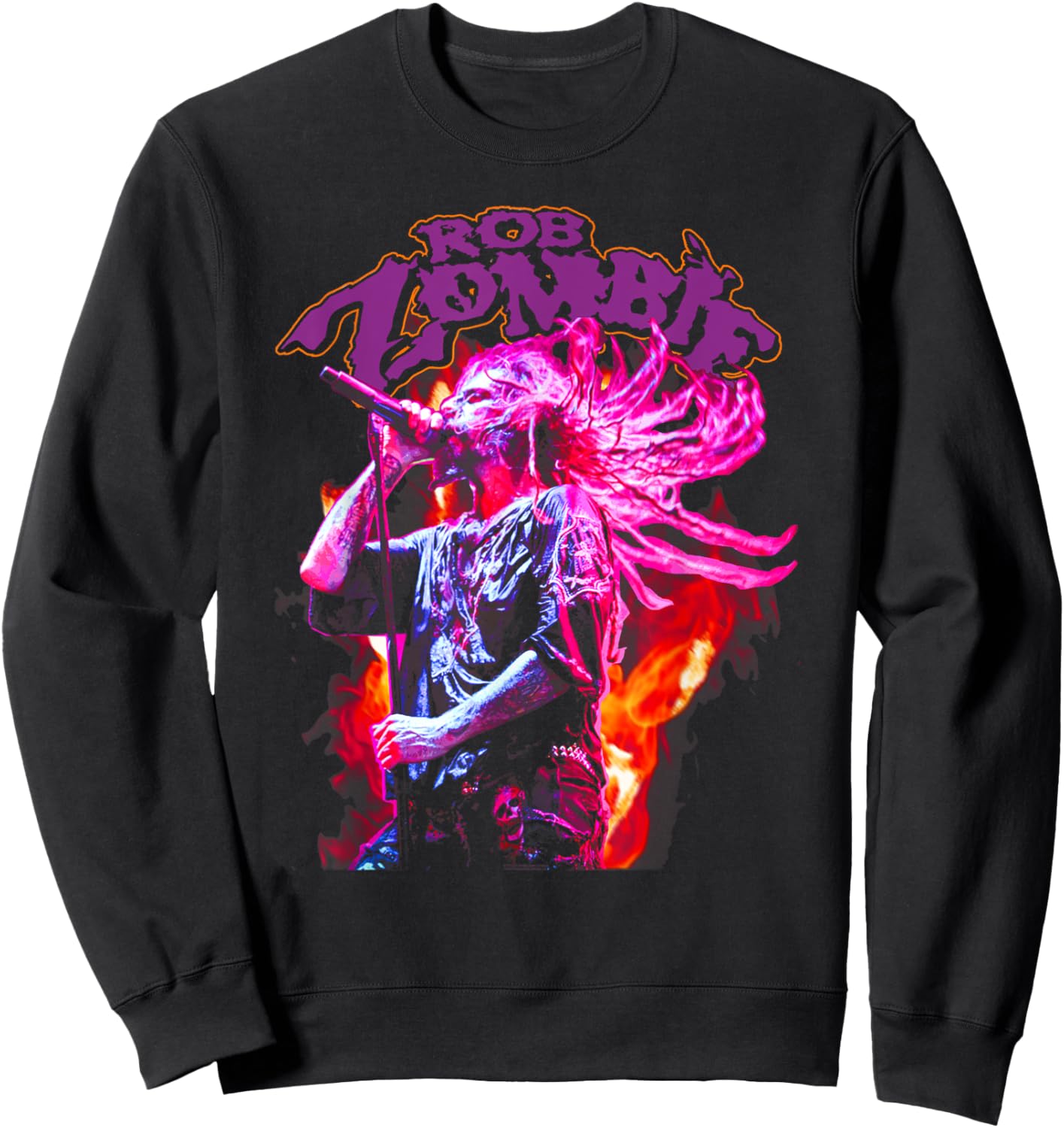 Rob Zombie – Zombie Fire Sweatshirt - Sweatshirt | Black