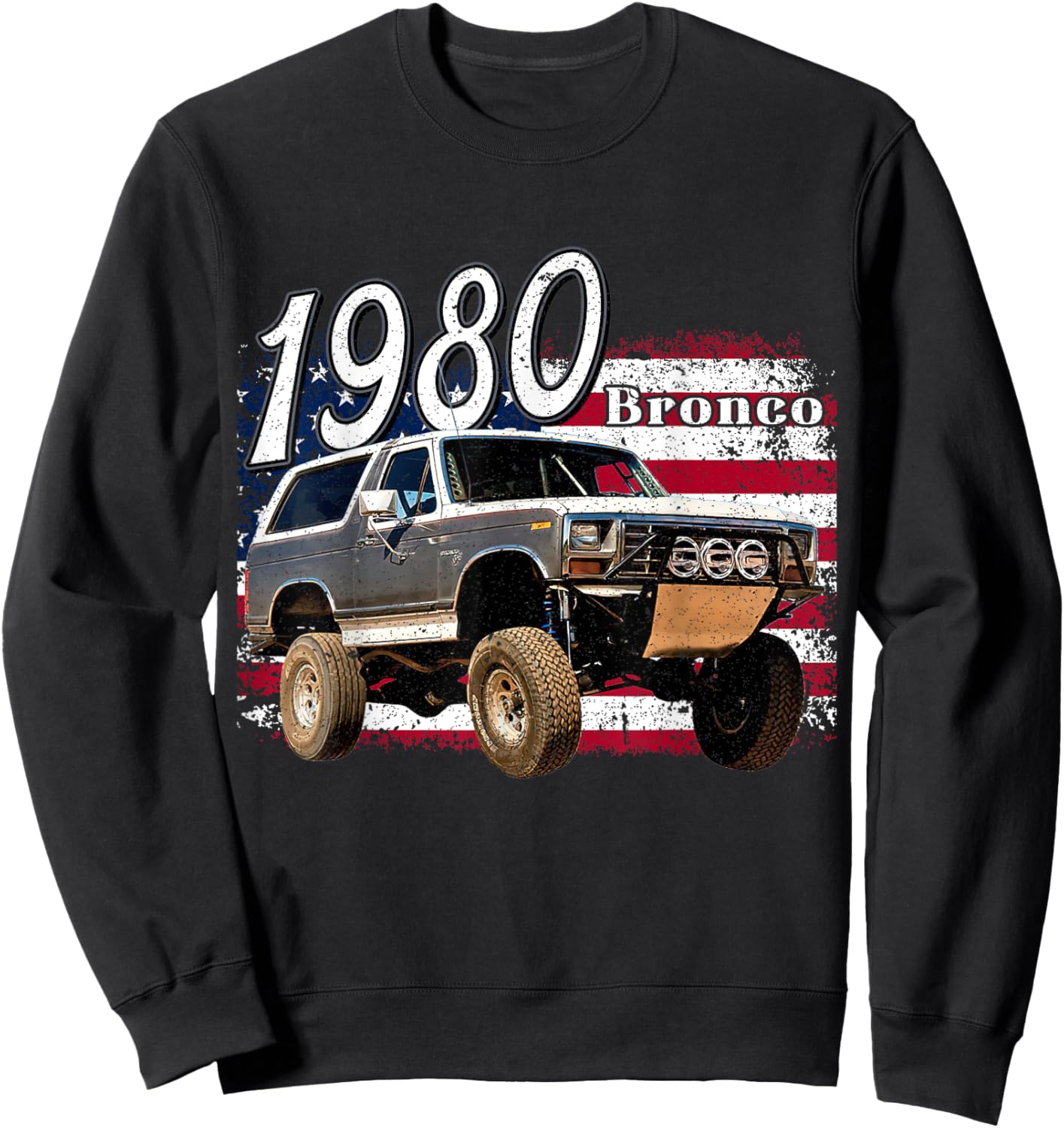 1980 80 Bronco SUV Car Sweatshirt - Sweatshirt | Black