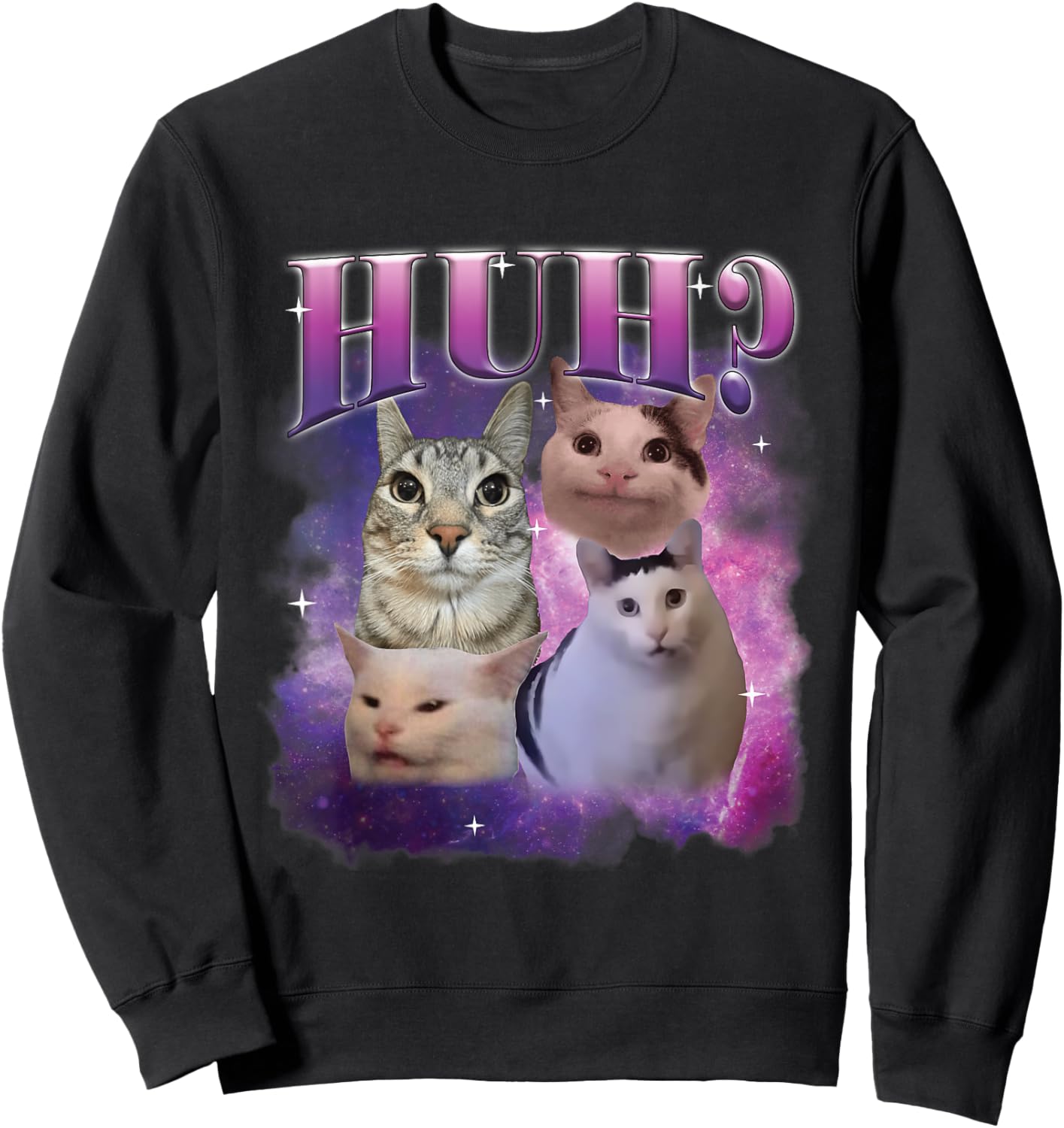 Weird Cat Lovers Humor Women Kids Sweatshirt - Sweatshirt | Black