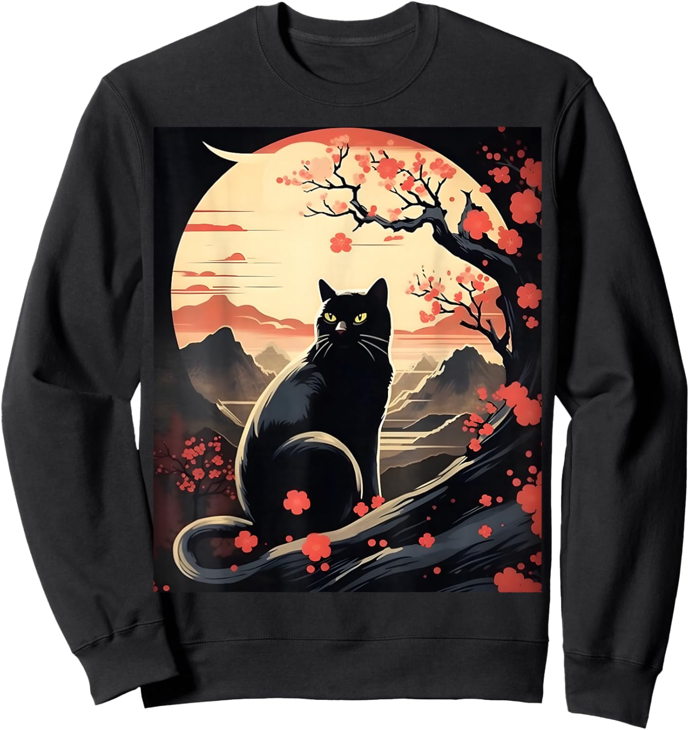 Kawaii Japanese Anime Cat , Women & Kids Sweatshirt - Sweatshirt | Black