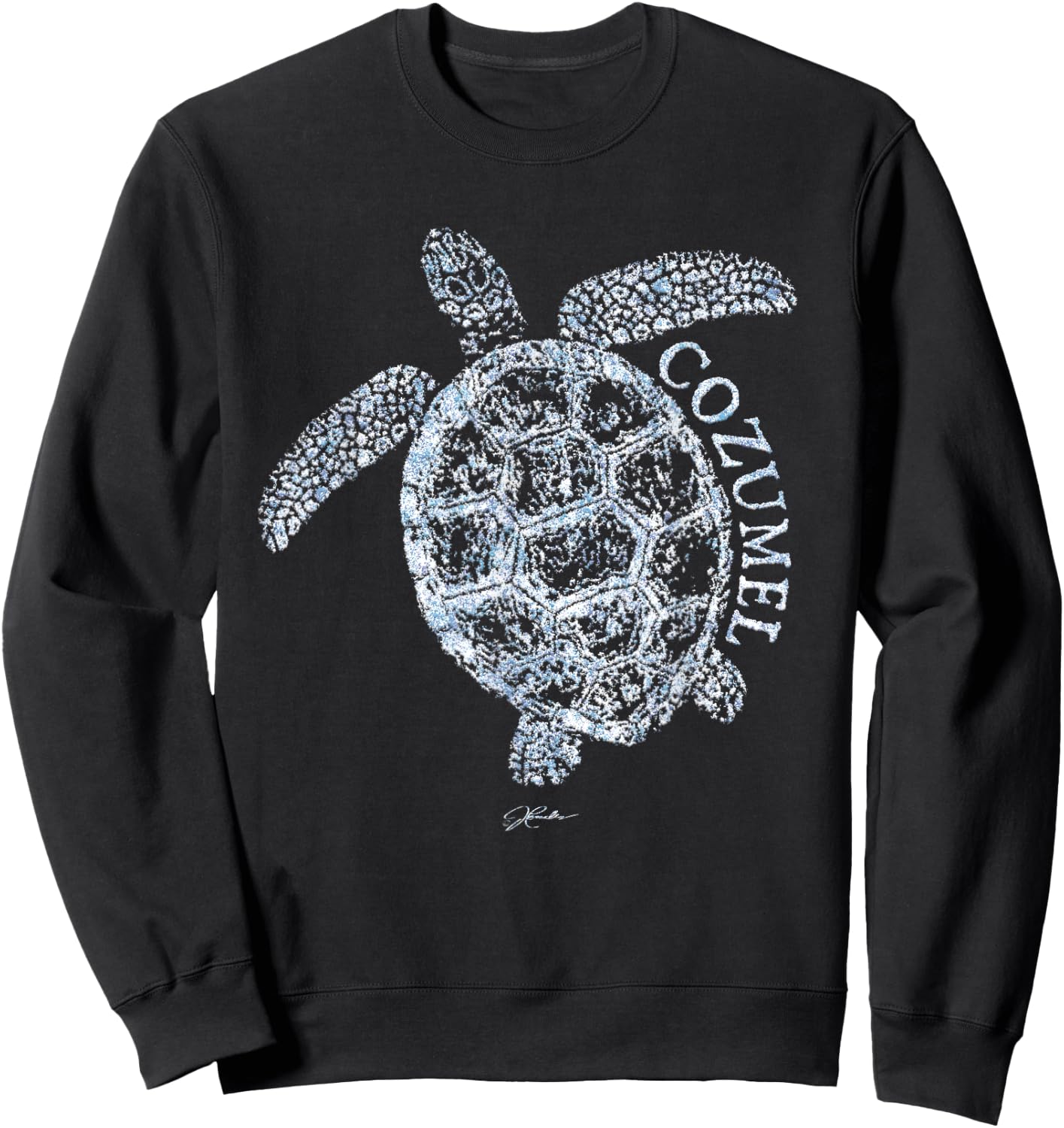 JCombs: Cozumel Sea Turtle Sweatshirt - Sweatshirt | Black