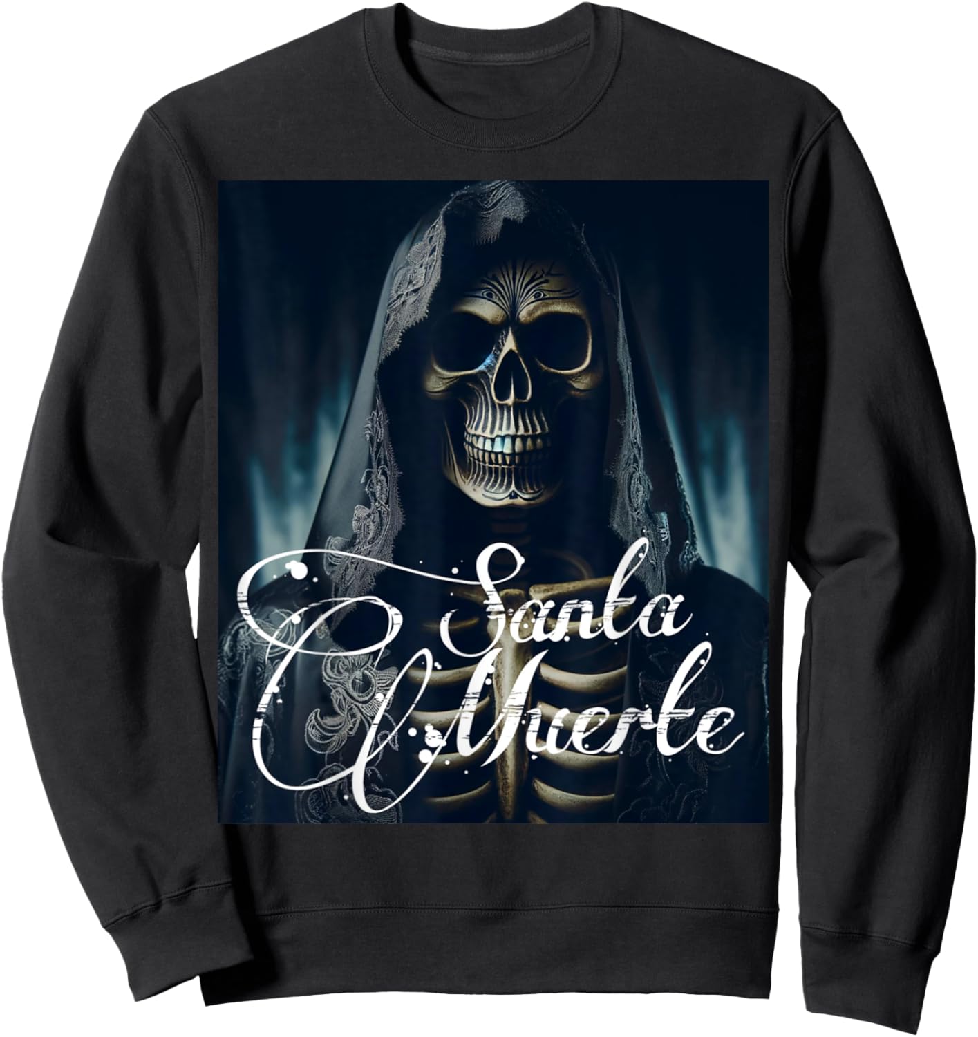 Scary Knight Clothing Santa Muerte Sweatshirt - Sweatshirt | Black