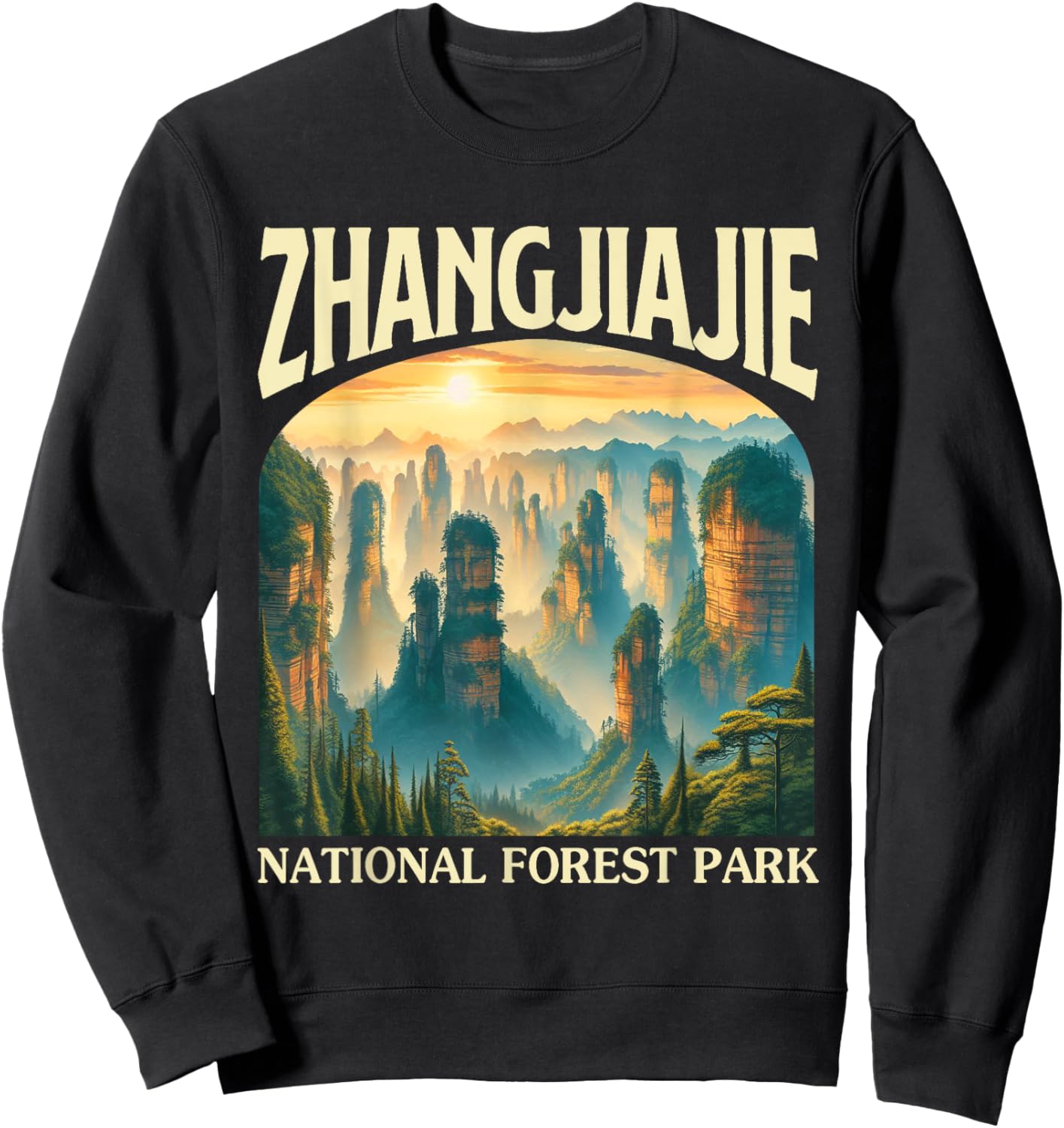 Zhangjiajie National Forest Park Travel Traveling China Trip Sweatshirt - Sweatshirt | Black