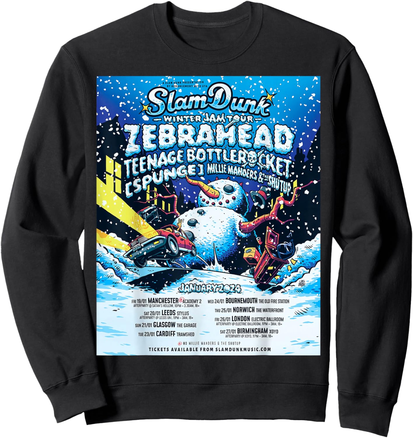 Official Zebrahead Winter Jam 2024 Sweatshirt - Sweatshirt | Black