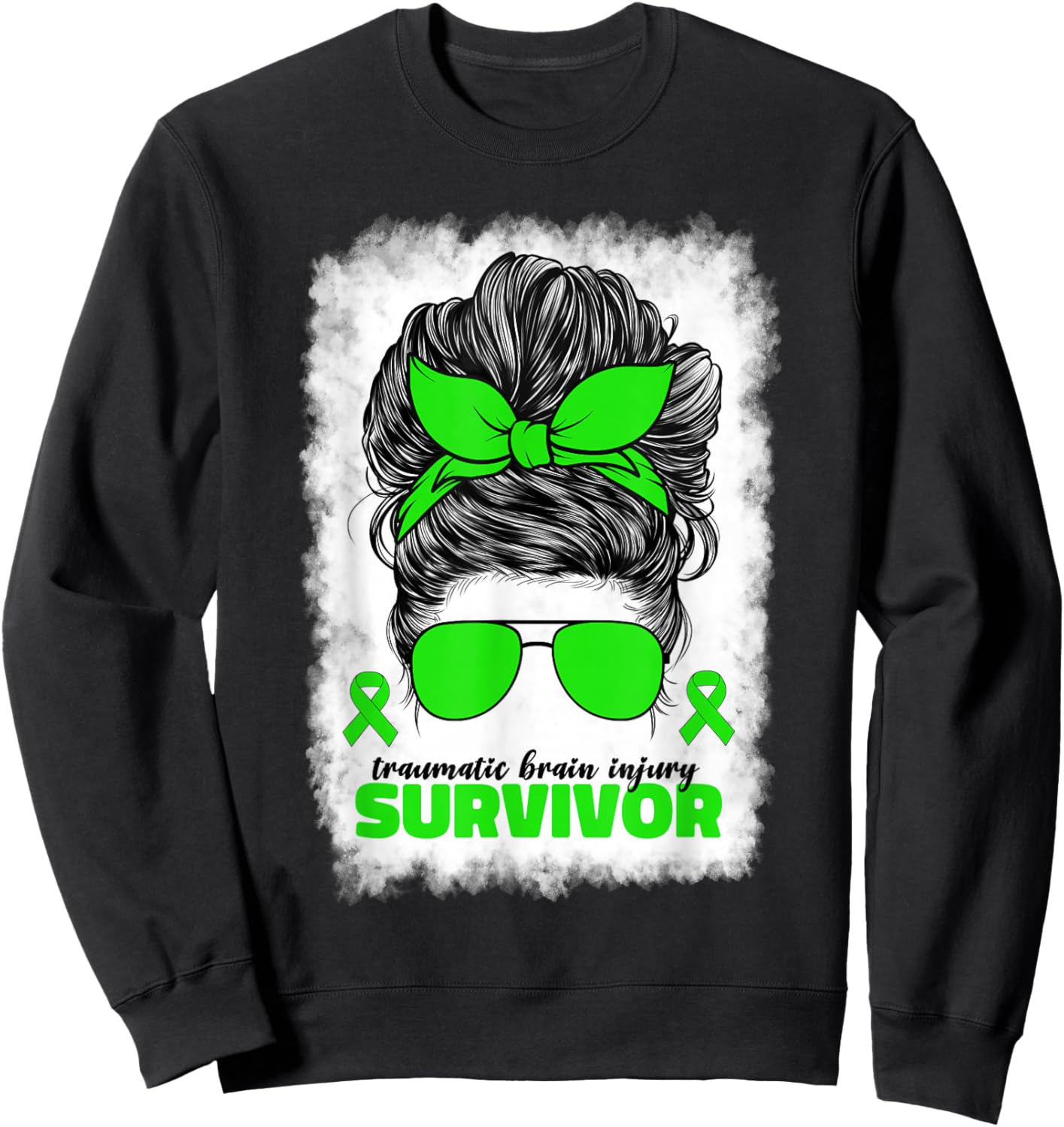 TBI Traumatic Brain Injury Survivor TBI Awareness Sweatshirt - Sweatshirt | Black