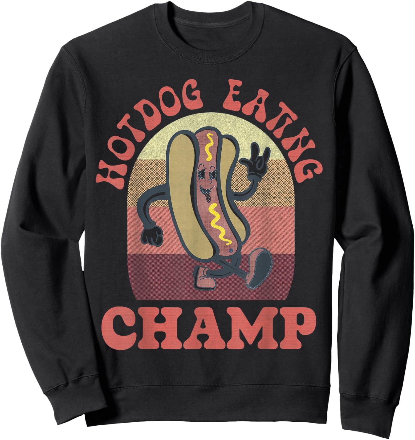 Hot Dog Eating Champion Funny Sweatshirt - Sweatshirt | Black
