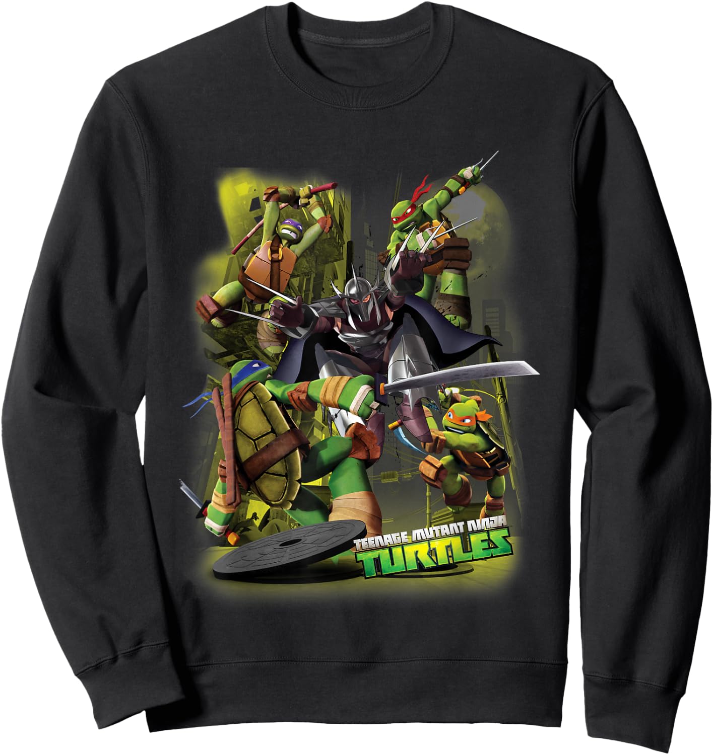 Teenage Mutant Ninja Turtles Vs Shredder Sweatshirt - Sweatshirt | Black