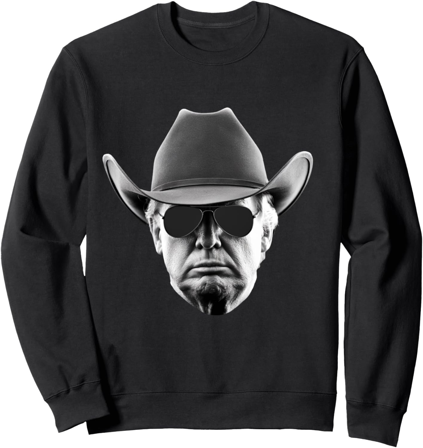 Cool Donald Trump Cowboy Hat US USA America President Sweatshirt - Sweatshirt | Black