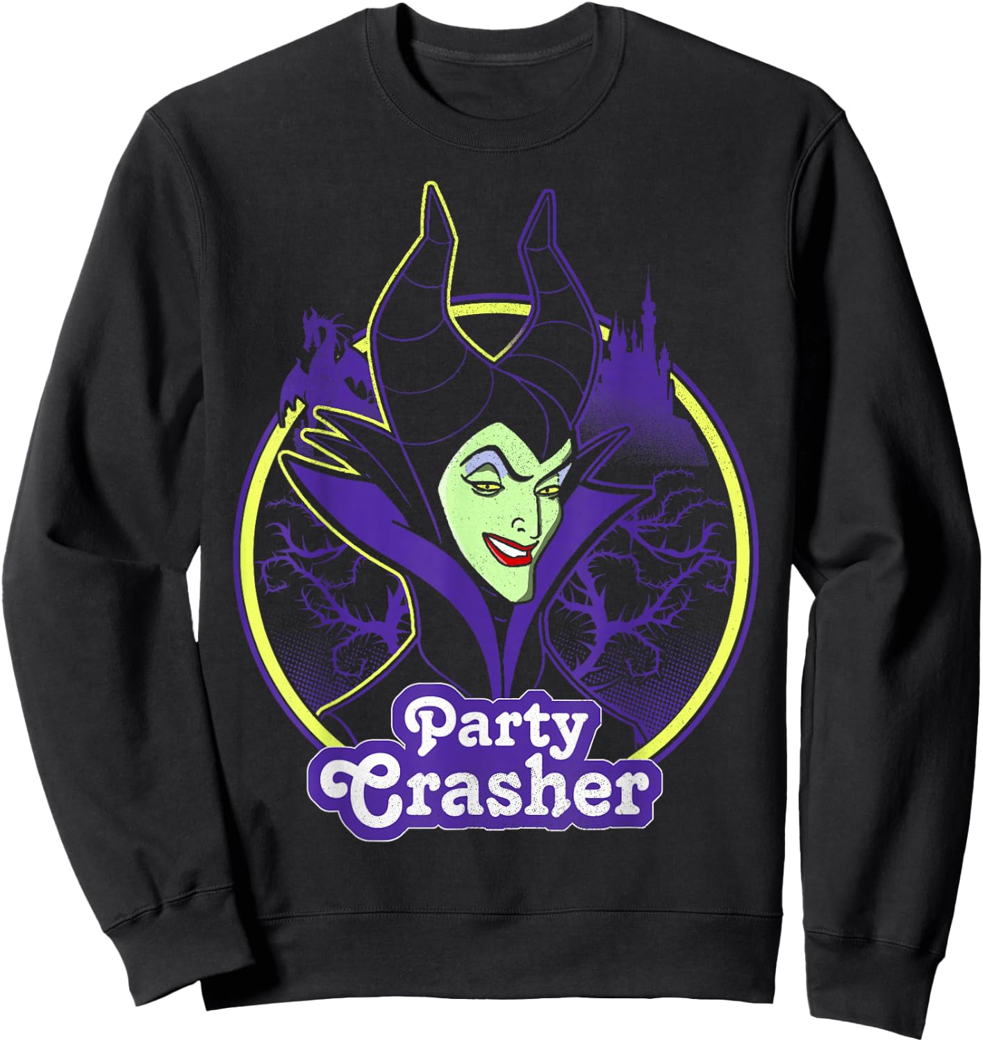 Disney Sleeping Beauty Maleficent Party Crasher Sweatshirt - Sweatshirt | Black