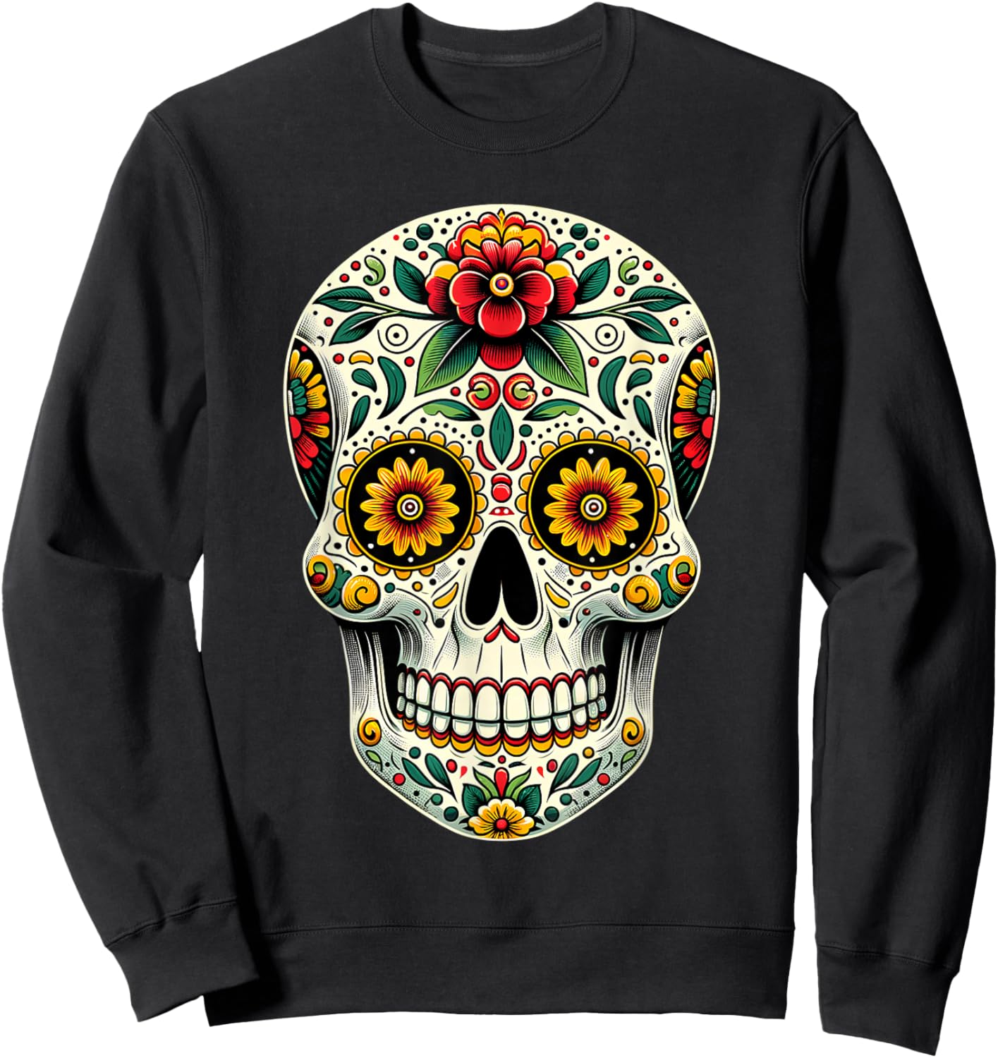 Skull Mexican Cinco de Mayo Costume Women Sweatshirt - Sweatshirt | Black