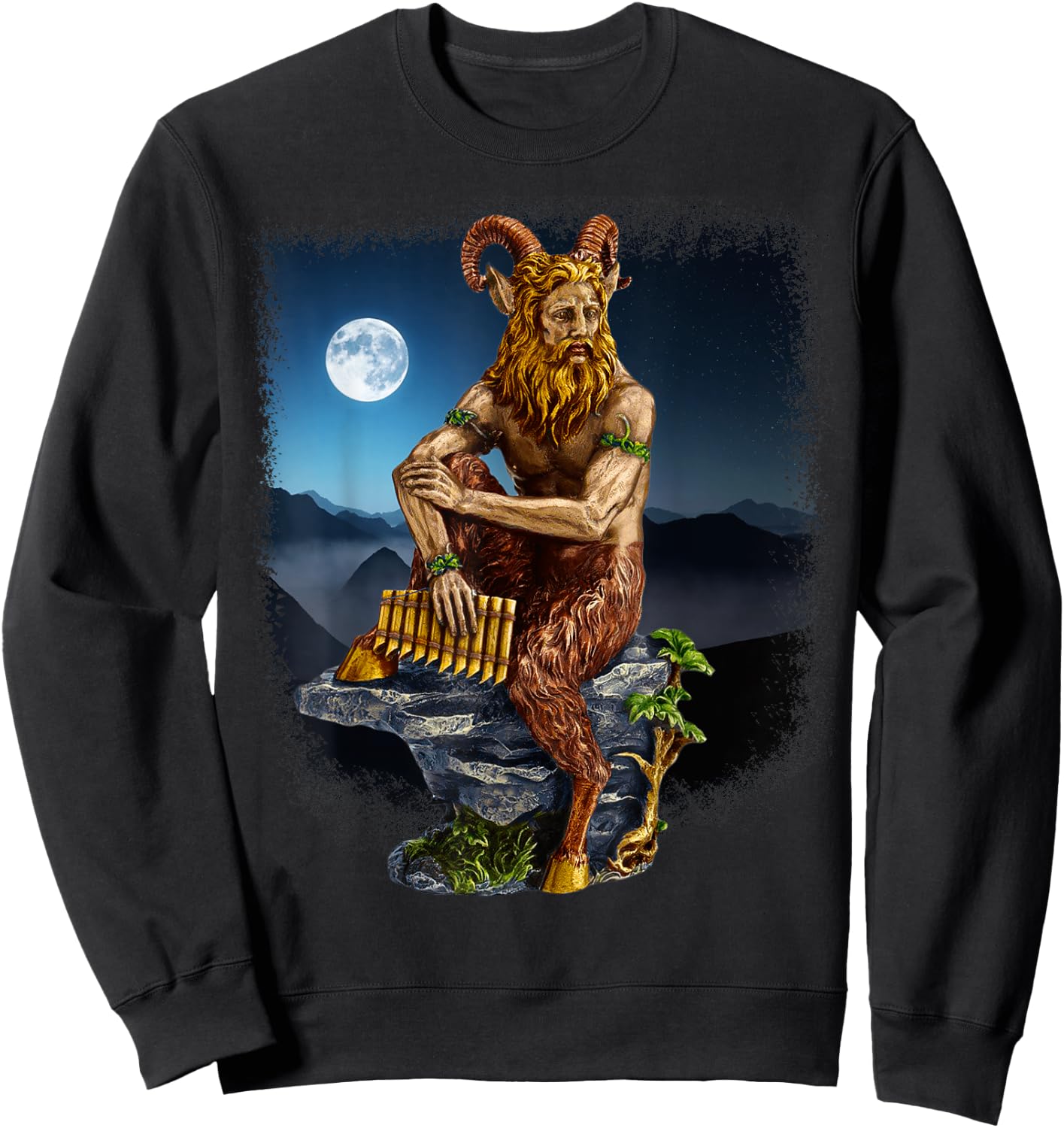 Pan God of the Wild In Moonlight Sweatshirt - Sweatshirt | Black
