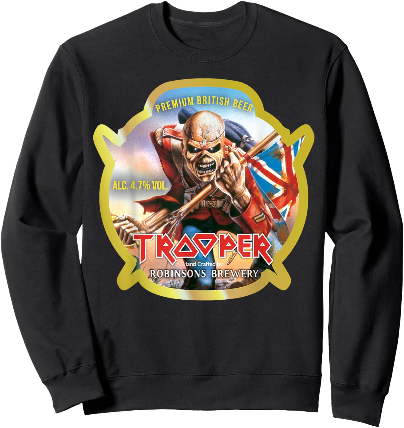 Iron Maiden - Trooper Beer Label Colors Sweatshirt - Sweatshirt | Black
