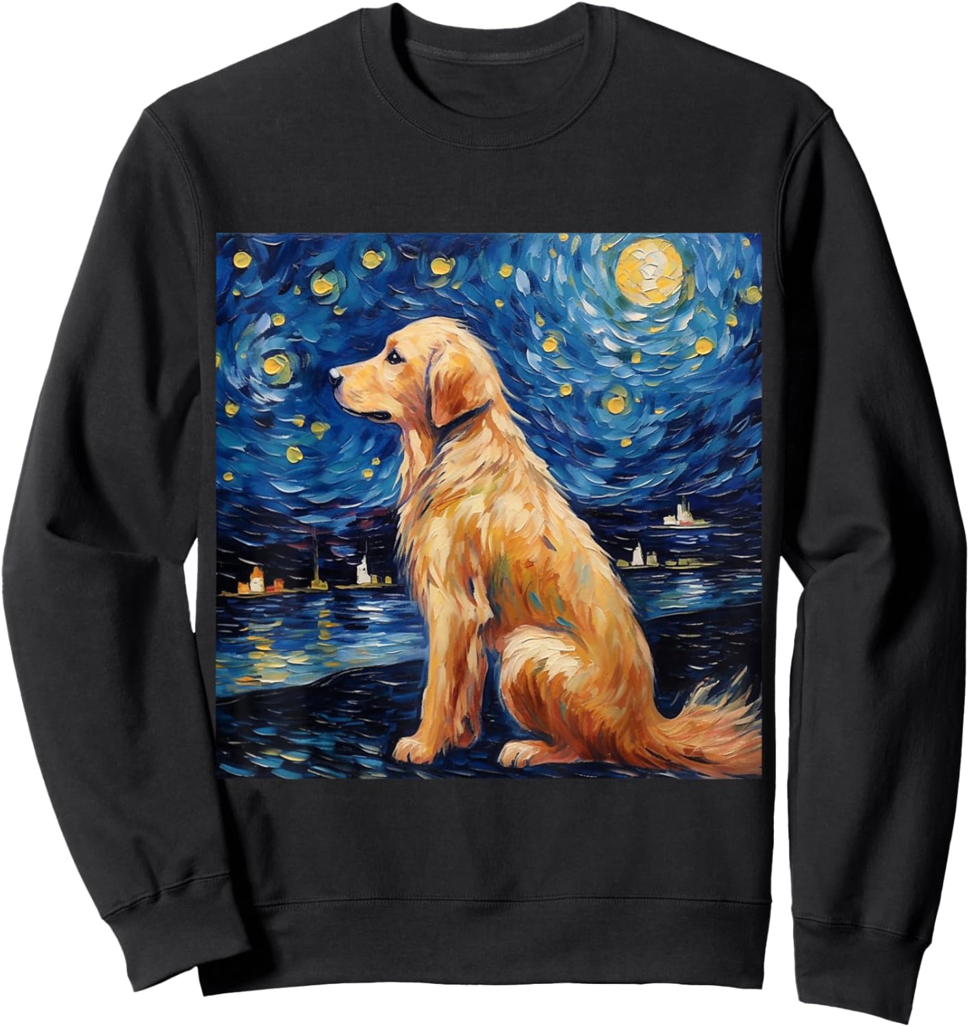 Golden Retriever Sternennacht - Golden Retriever Sweatshirt - Sweatshirt | Black