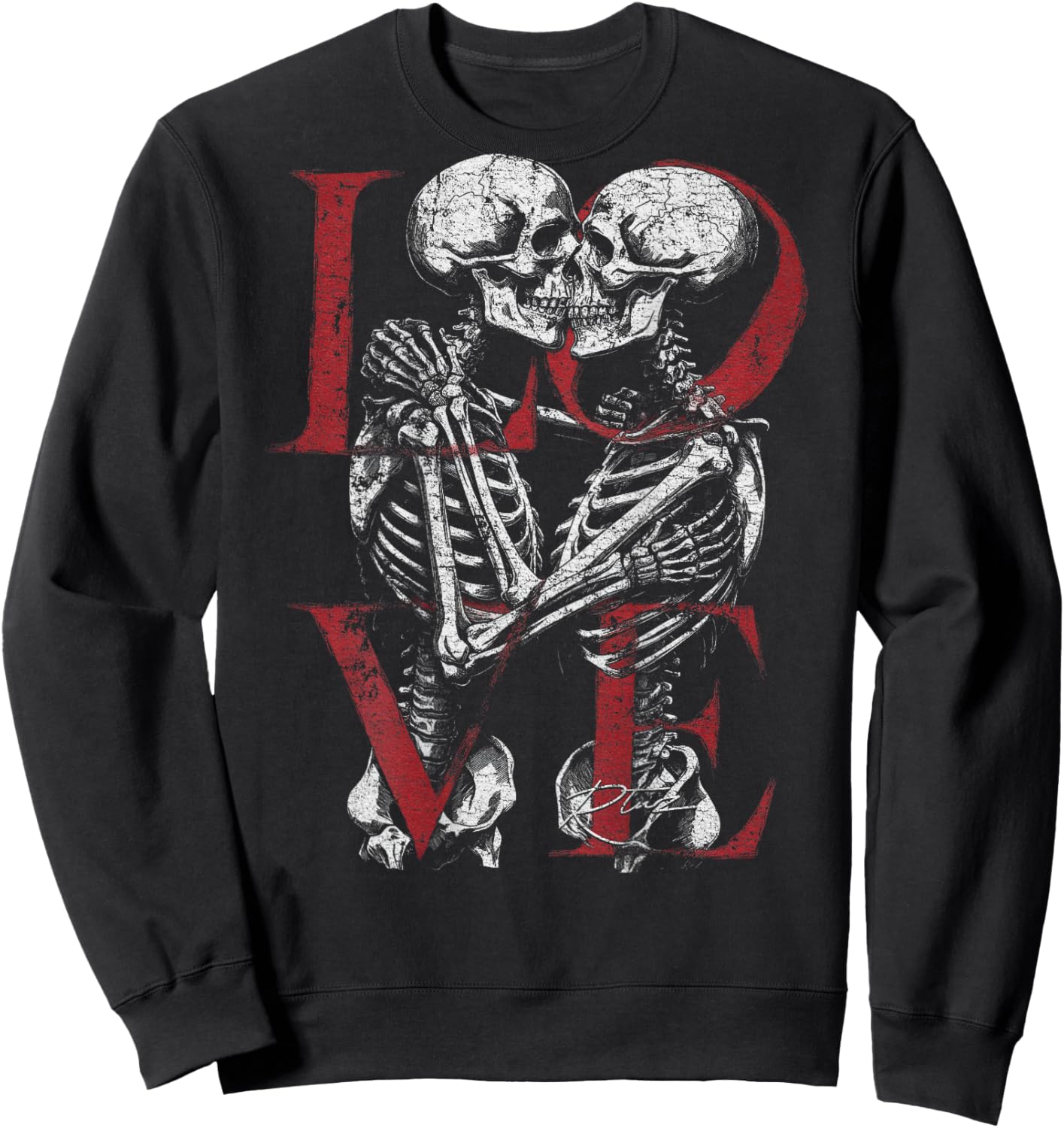 Backprint Streetwear Retro Mode Vintage Fashion Damen Herren Sweatshirt - Sweatshirt | Black