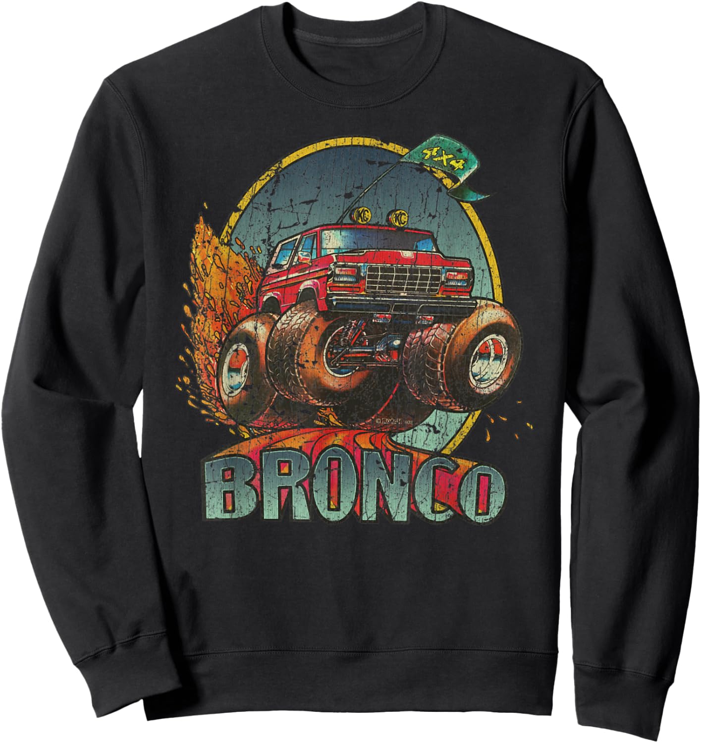 1978 78 Bronco 4x4 SUV Car Sweatshirt - Sweatshirt | Black