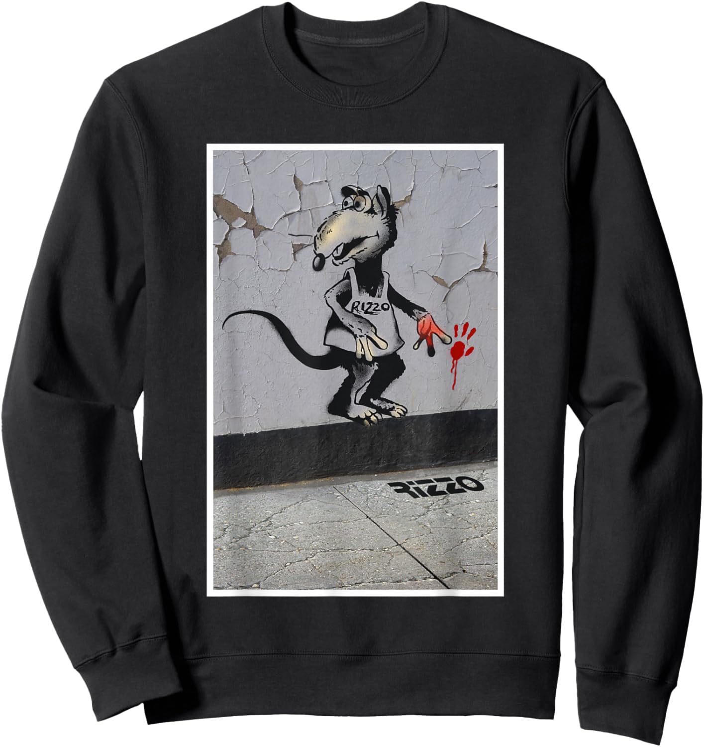 Disney The Muppets Rizzo Banksy’s Graffiti Inspired Big Shot Sweatshirt - Sweatshirt | Black