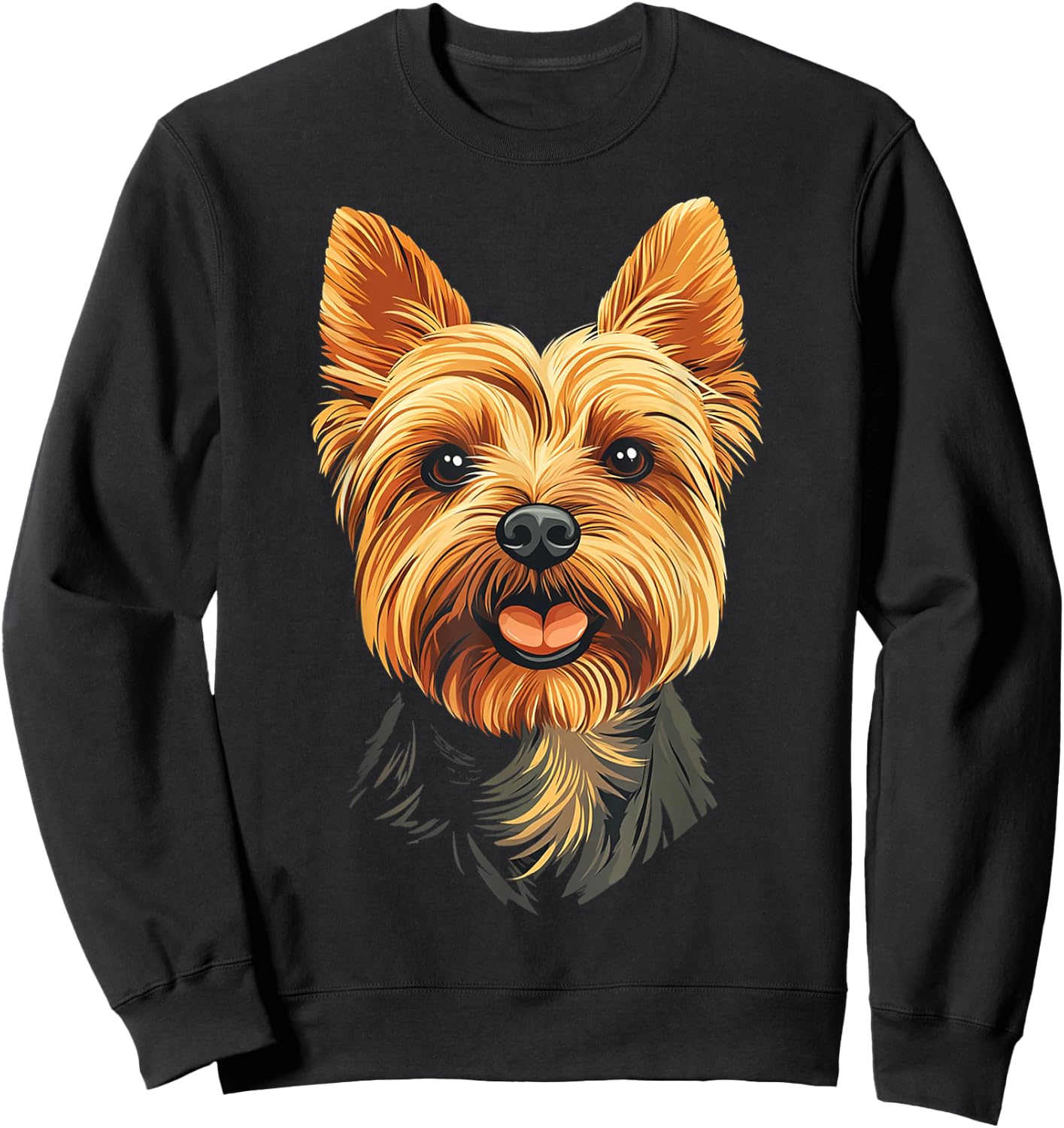 Silky Terrier Dog Motif Pet Art Silky Terrier Men Women Kids Sweatshirt - Sweatshirt | Black