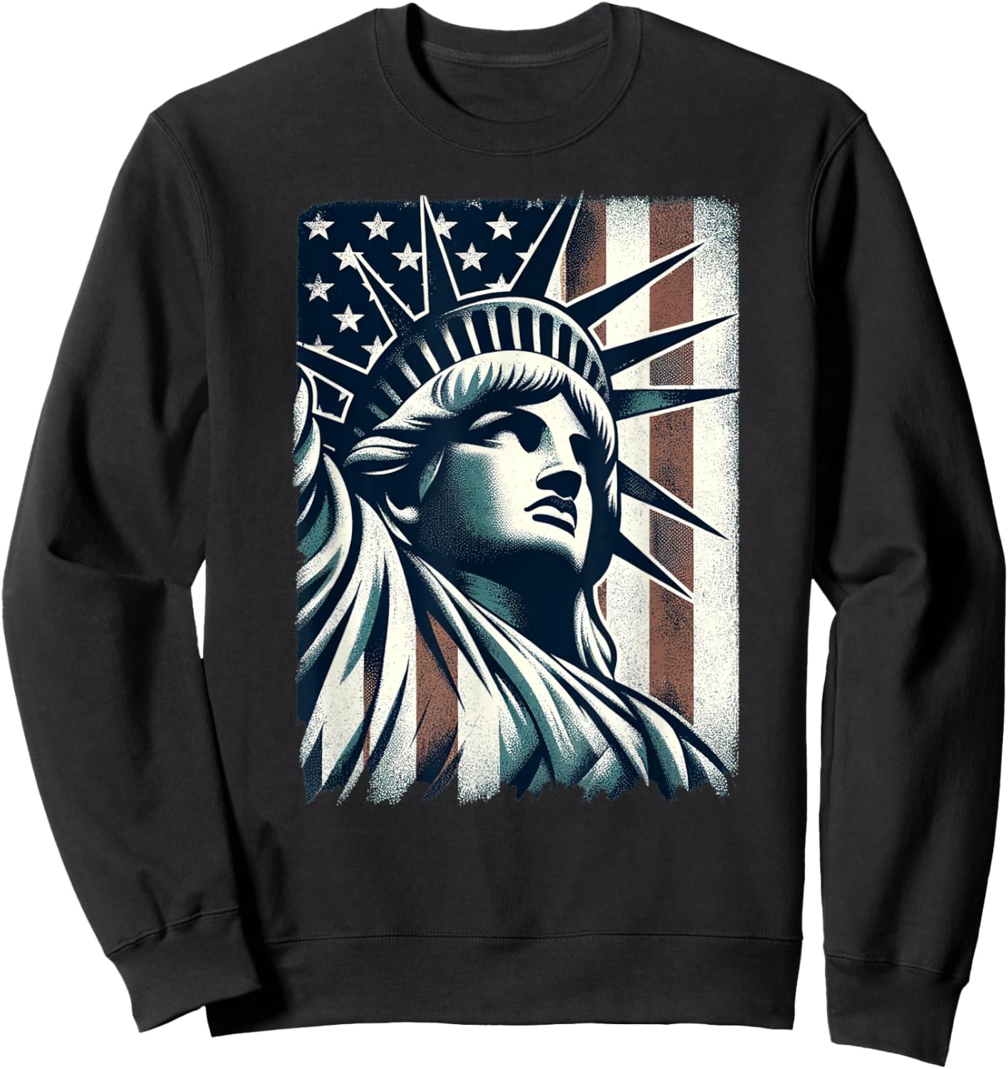 Statue of Liberty Iconic Freedom Symbol USA Landmark Sweatshirt - Sweatshirt | Black