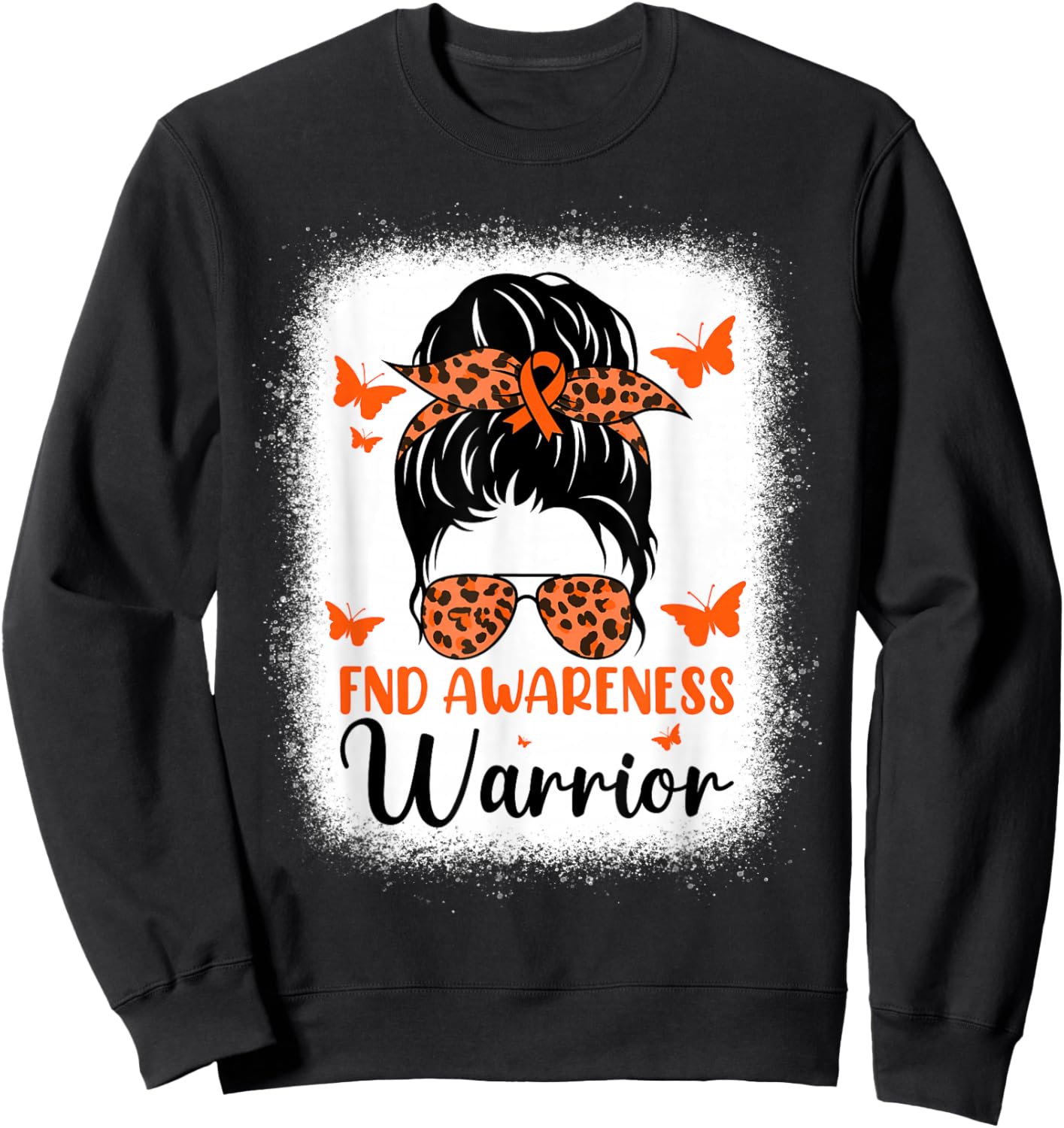 Functional Neurological Disorder Awareness Day Messy Bun Sweatshirt - Sweatshirt | Black