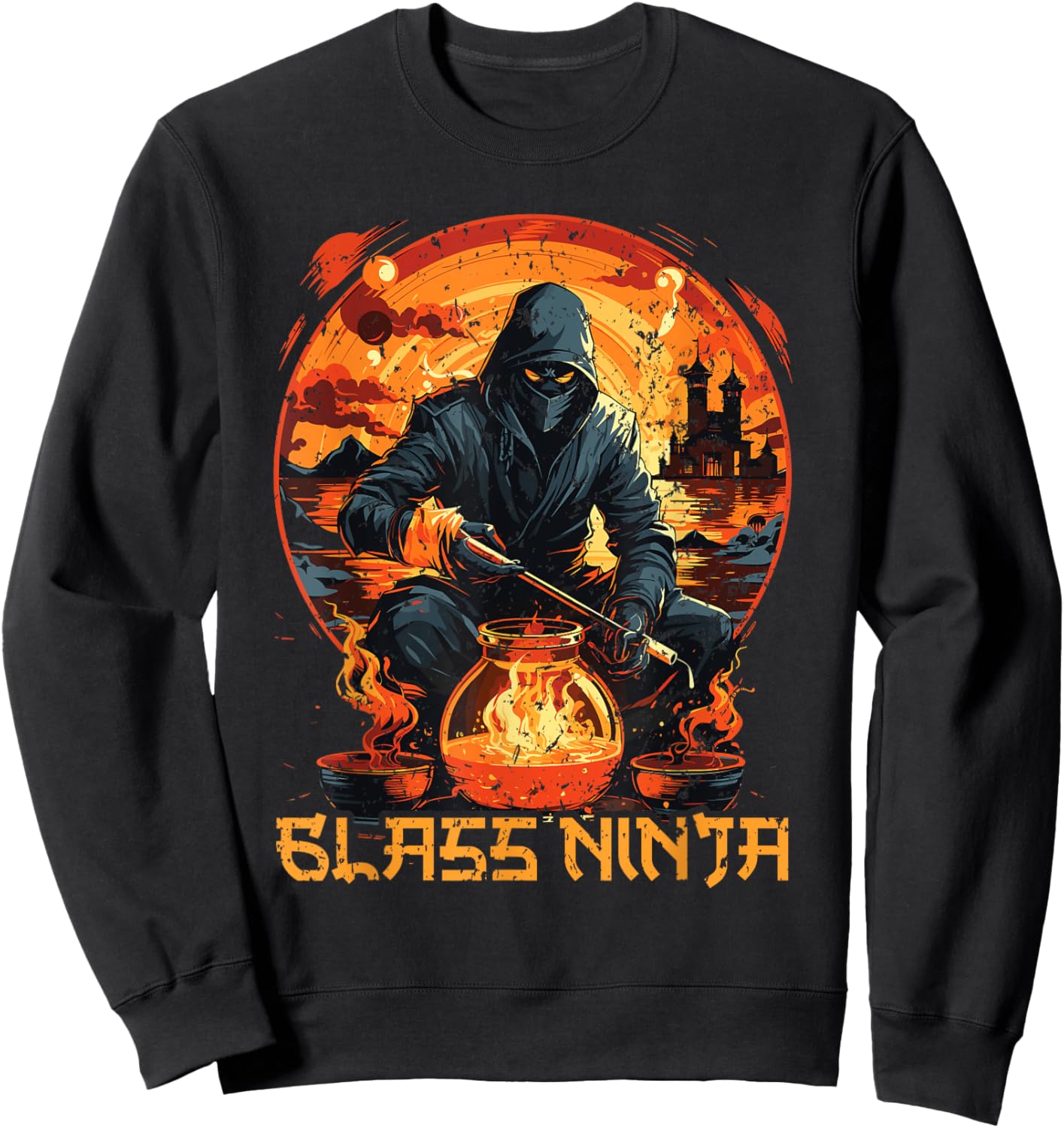 Glassblowing Glassblower Glassmaker Lampwork Glass Blowing Sweatshirt - Sweatshirt | Black