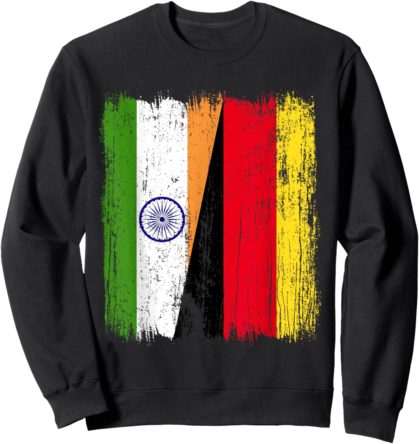 India Germany Half Flag Indian German Heritage Sweatshirt - Sweatshirt | Black
