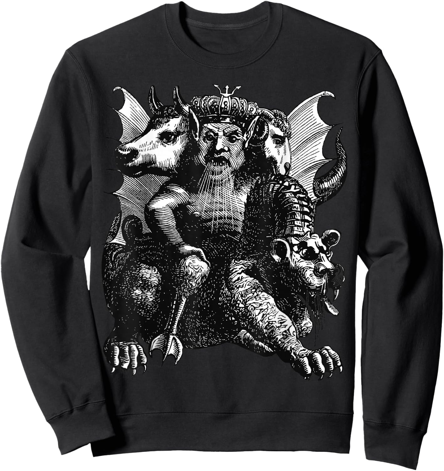 Asmodeus The Demon Of Lechery And Lust Cut Out Sweatshirt - Sweatshirt | Black