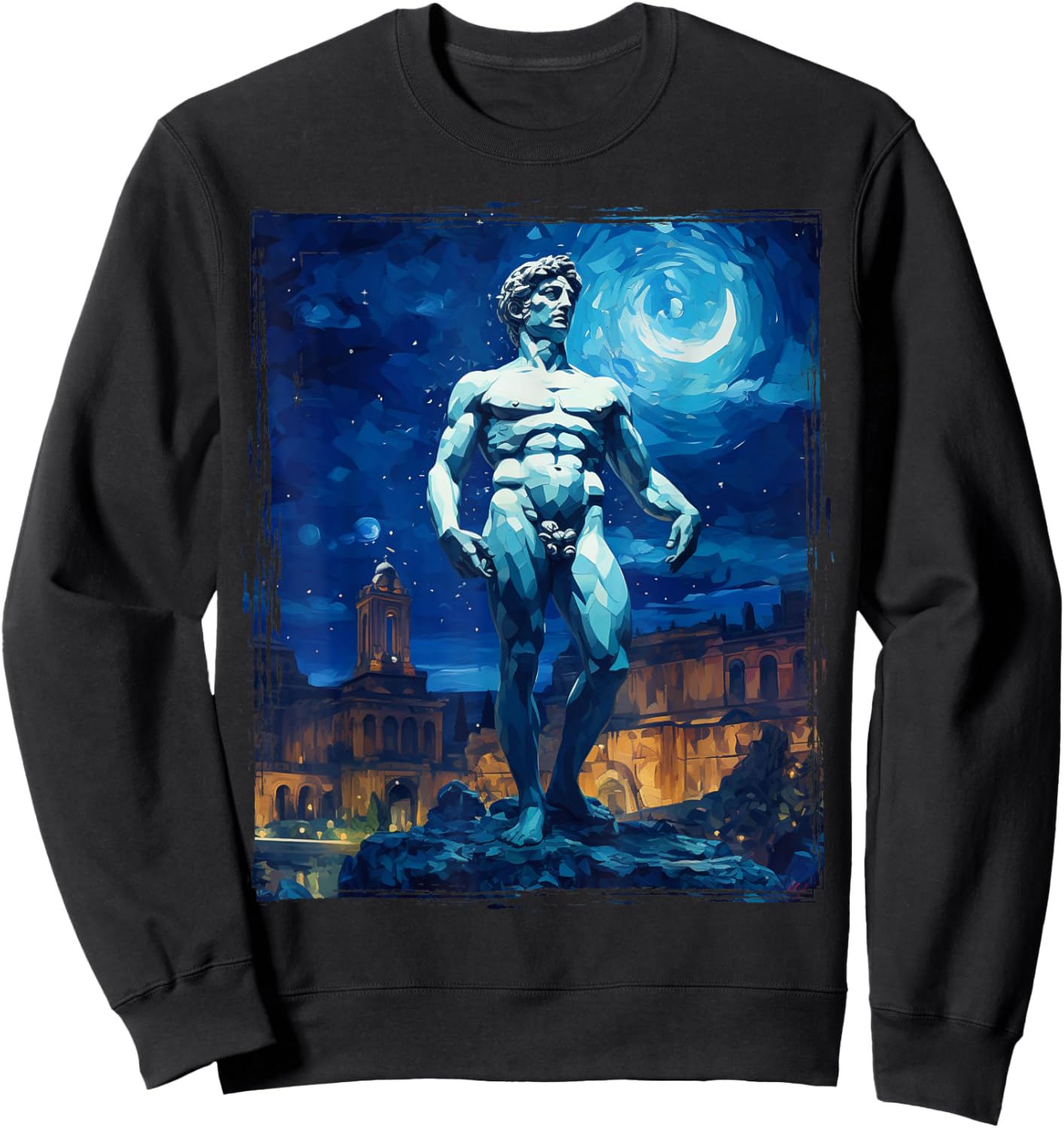 David Statue by Michelangelo Sweatshirt - Sweatshirt | Black