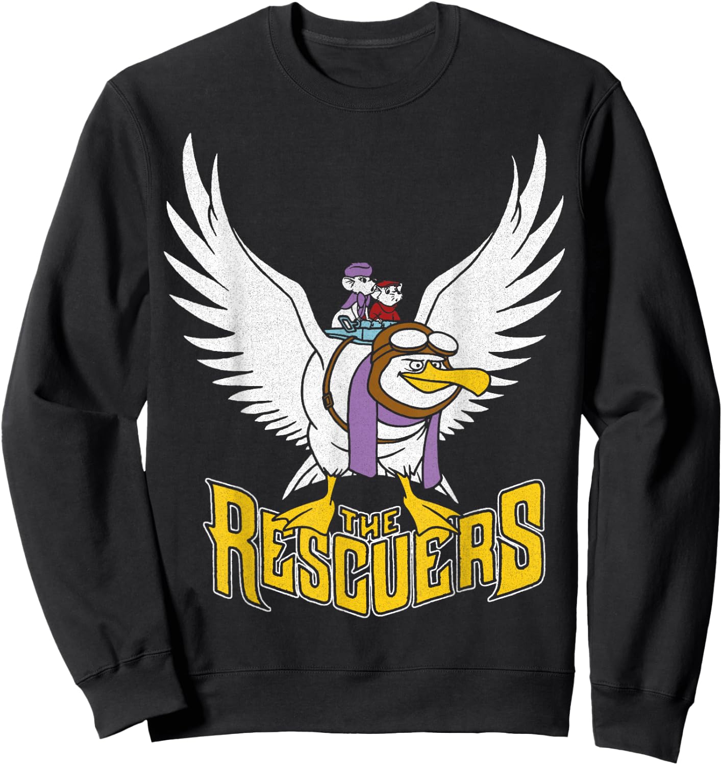 Disney Rescuers Orville Flight Logo Graphic Sweatshirt - Sweatshirt | Black