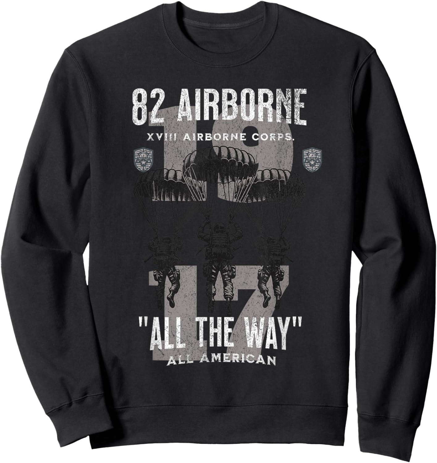 82 Airborne Infantry Division America's Guard of Honor 82nd Sweatshirt - Sweatshirt | Black